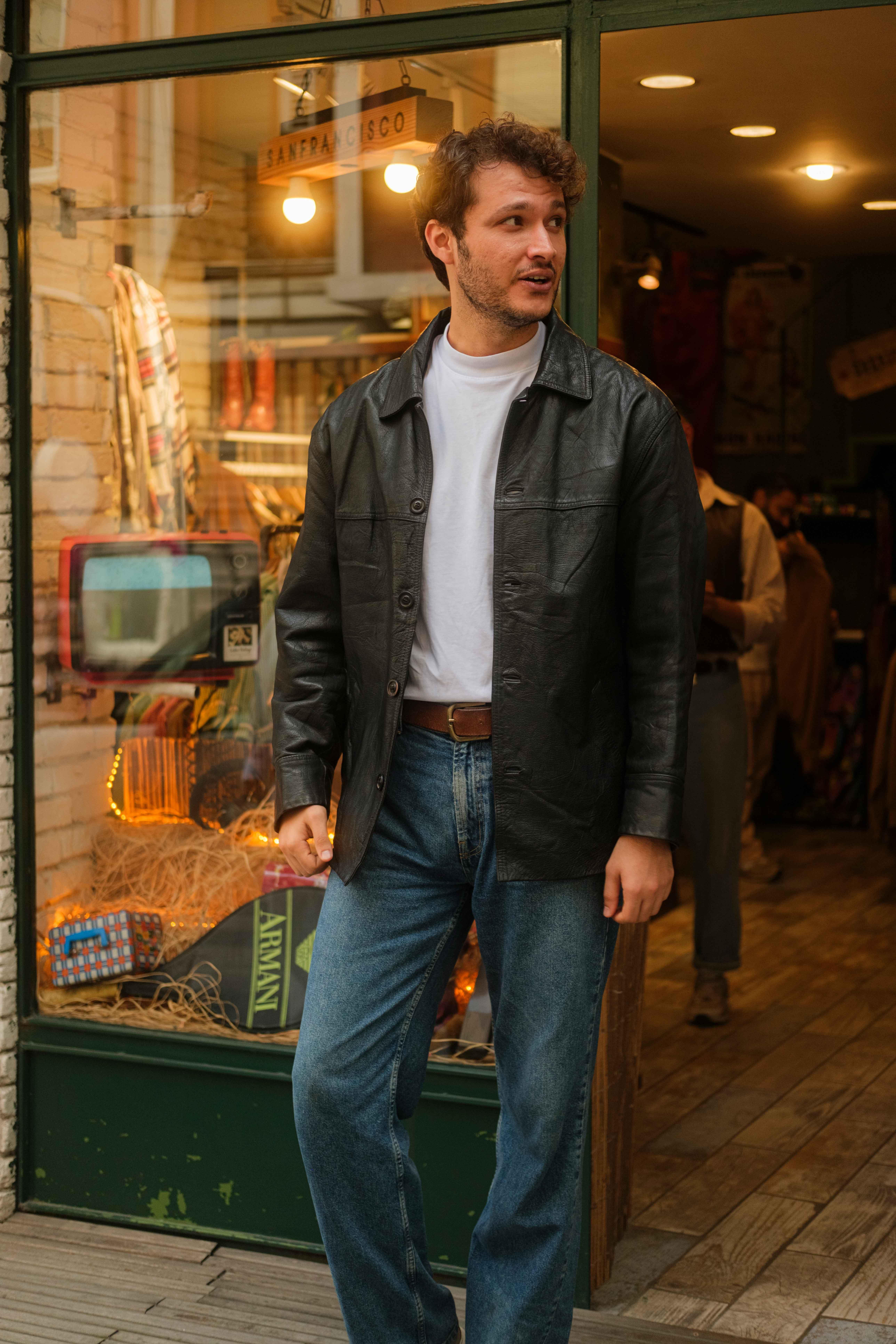 VINTAGE BLAZER MODEL DERİ CEKET