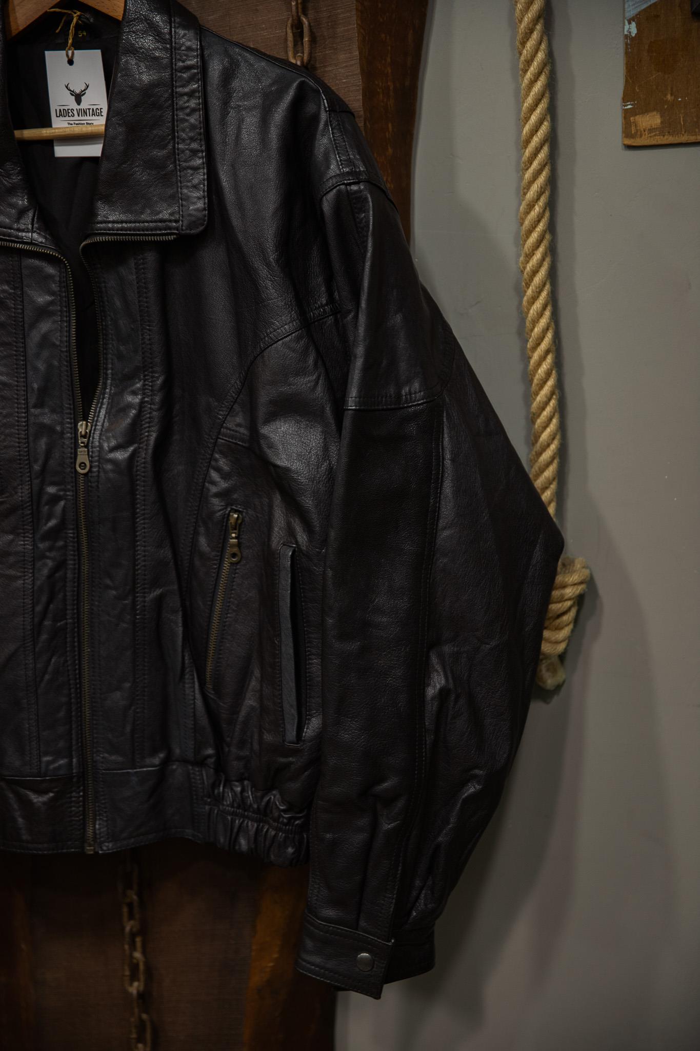 VİNTAGE BOMBER UNİSEX DERİ CEKET