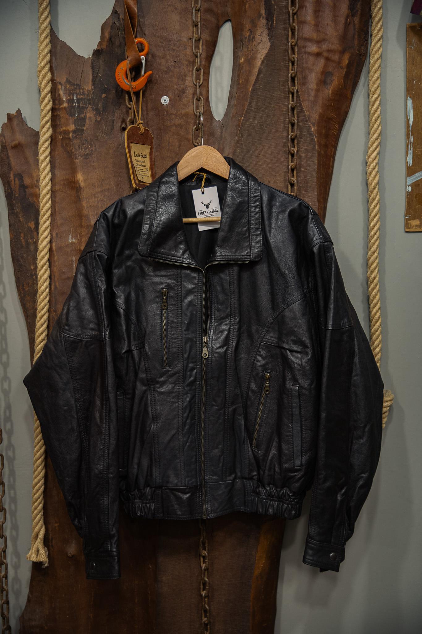 VİNTAGE BOMBER UNİSEX DERİ CEKET