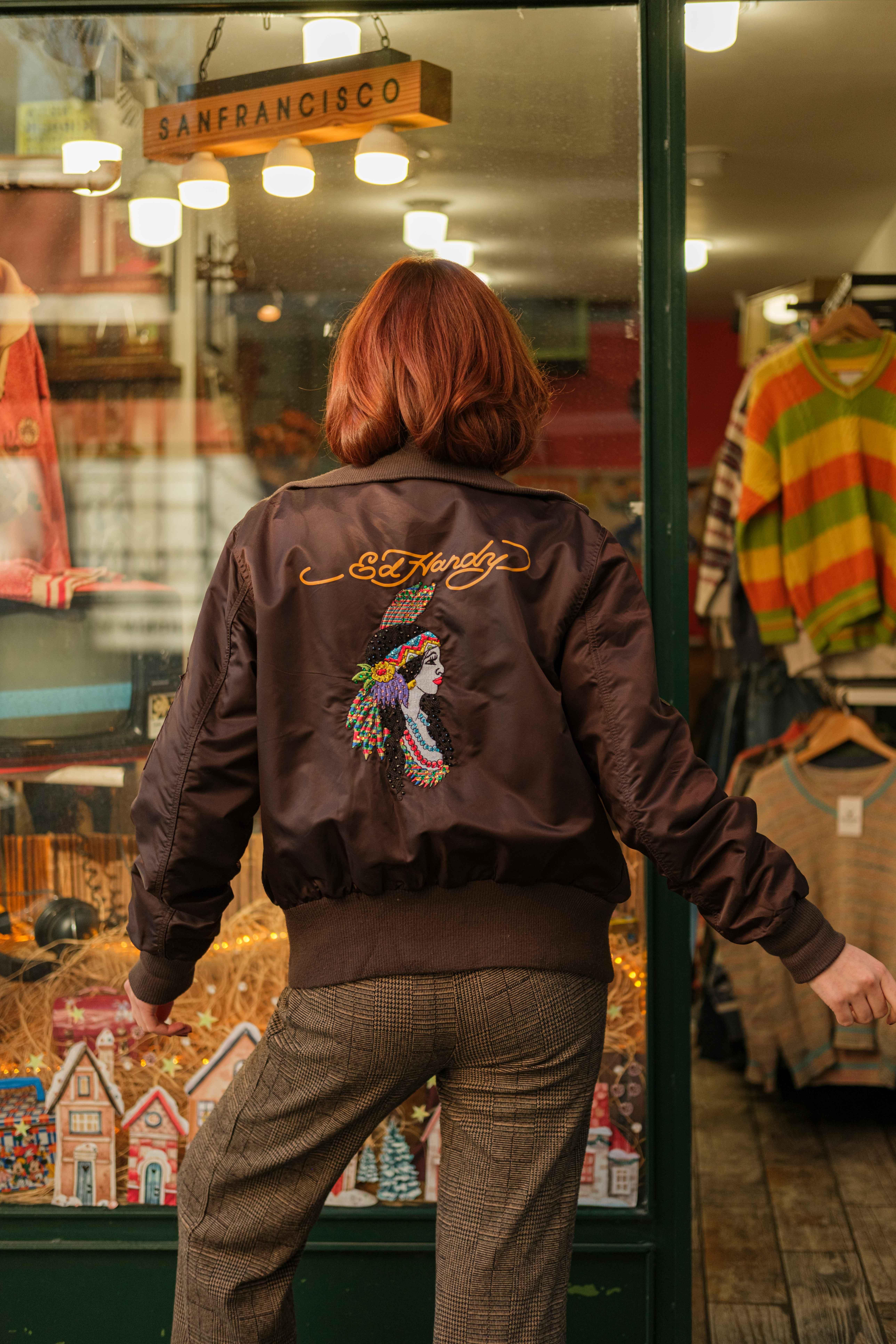 Vintage Ed Hardy Bomber Mont - Ceket