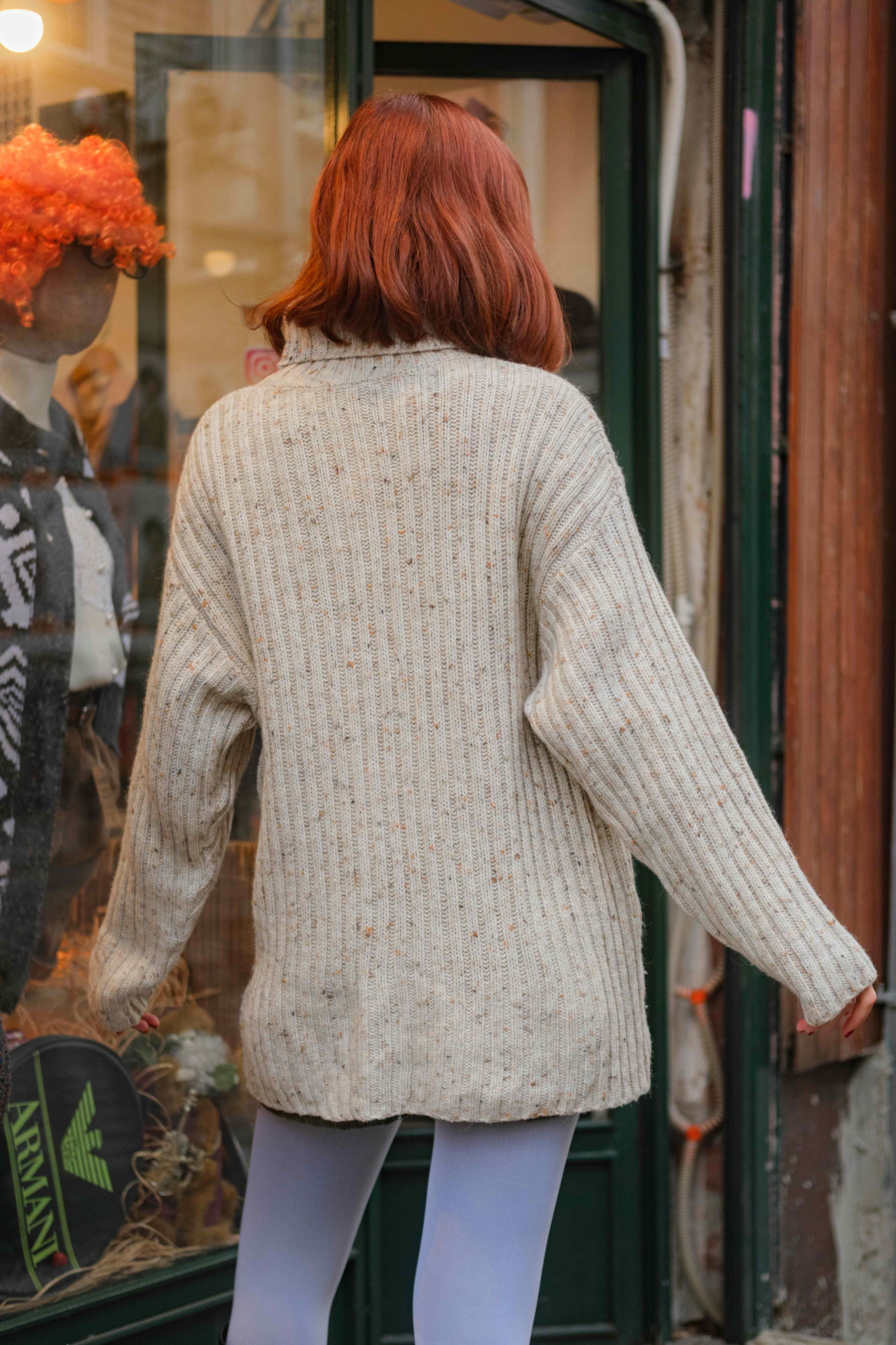 Vintage England Collection Unisex Boğazlı Kazak