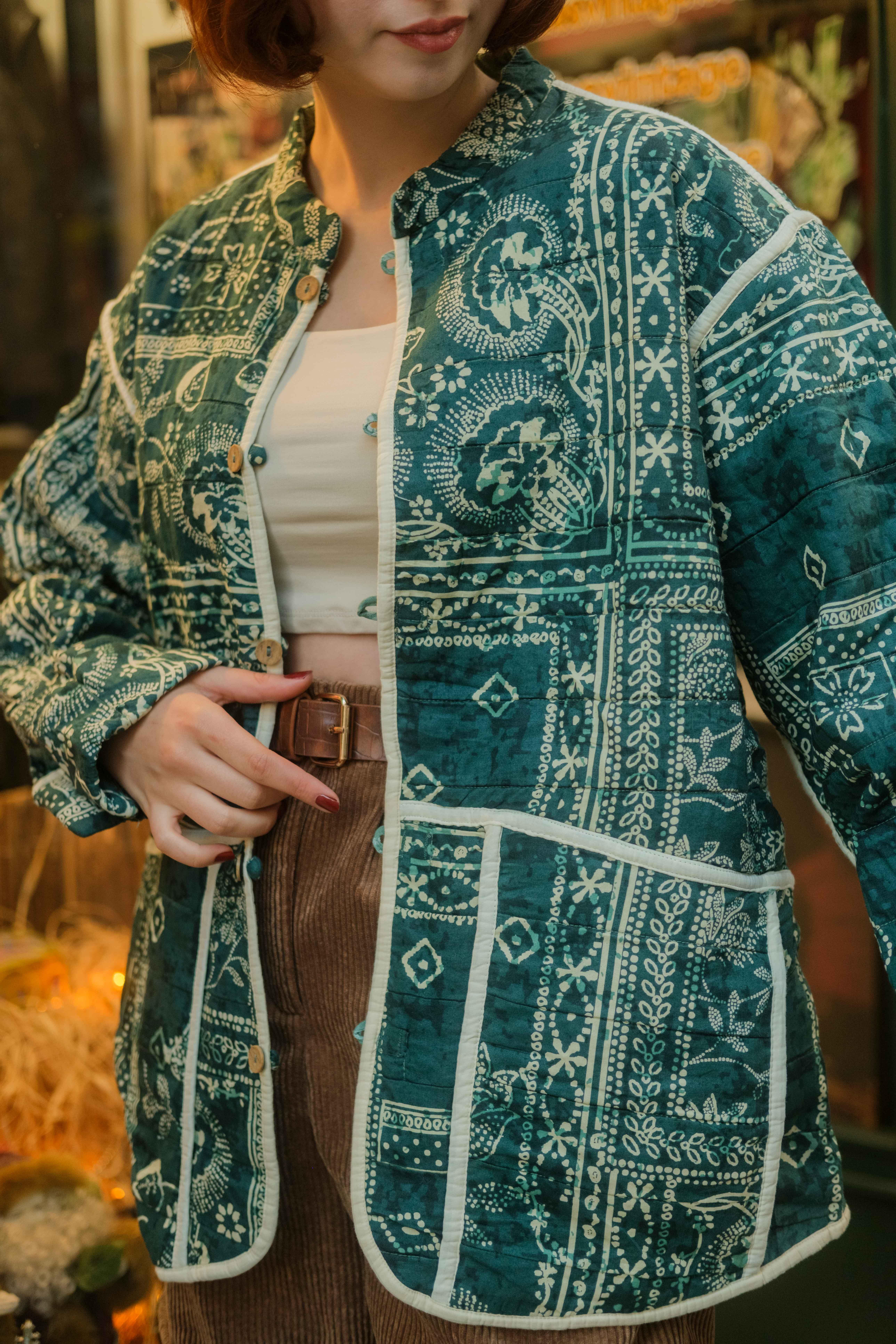 Vintage Etnik Çift Taraflı Unisex Ceket