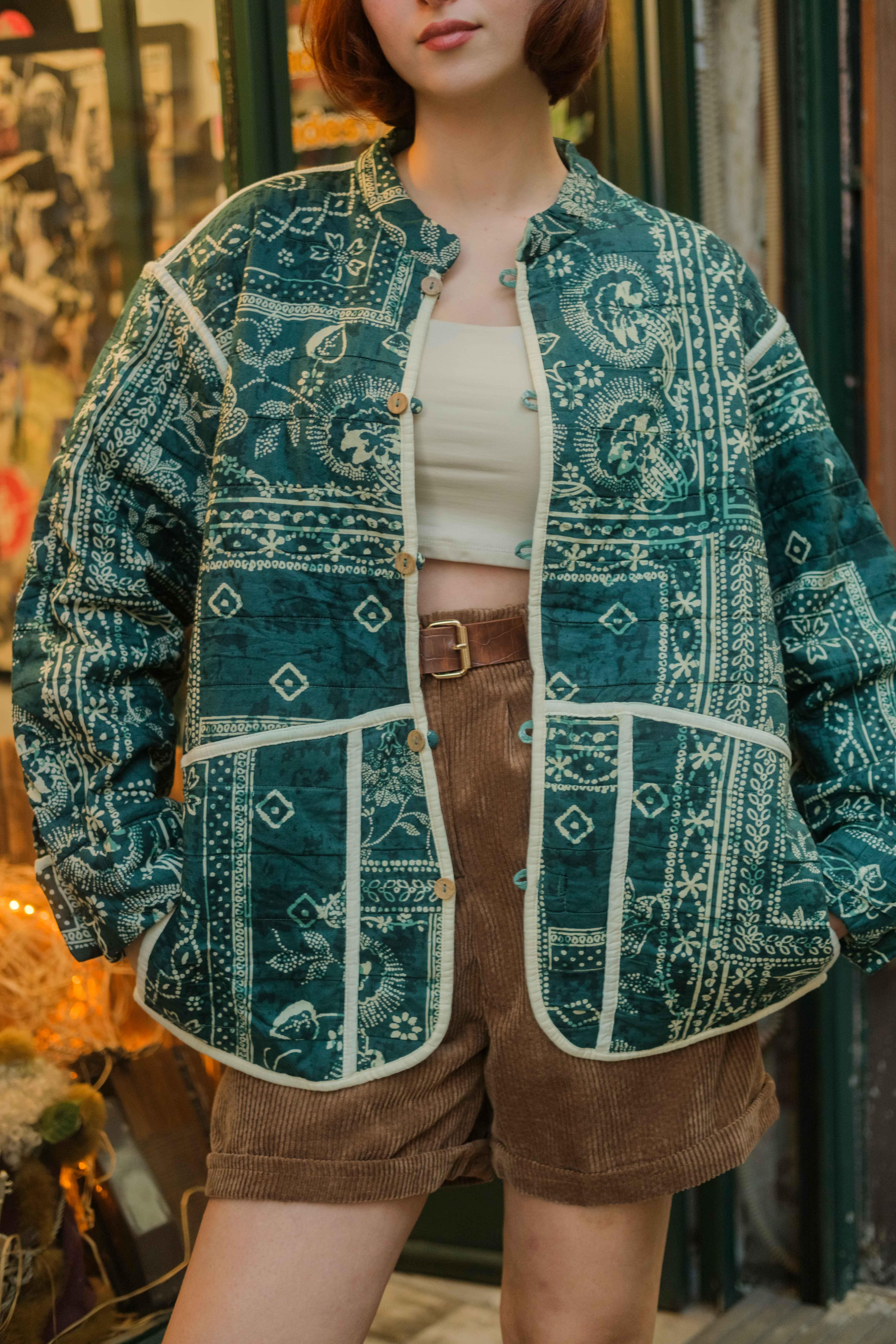 Vintage Etnik Çift Taraflı Unisex Ceket