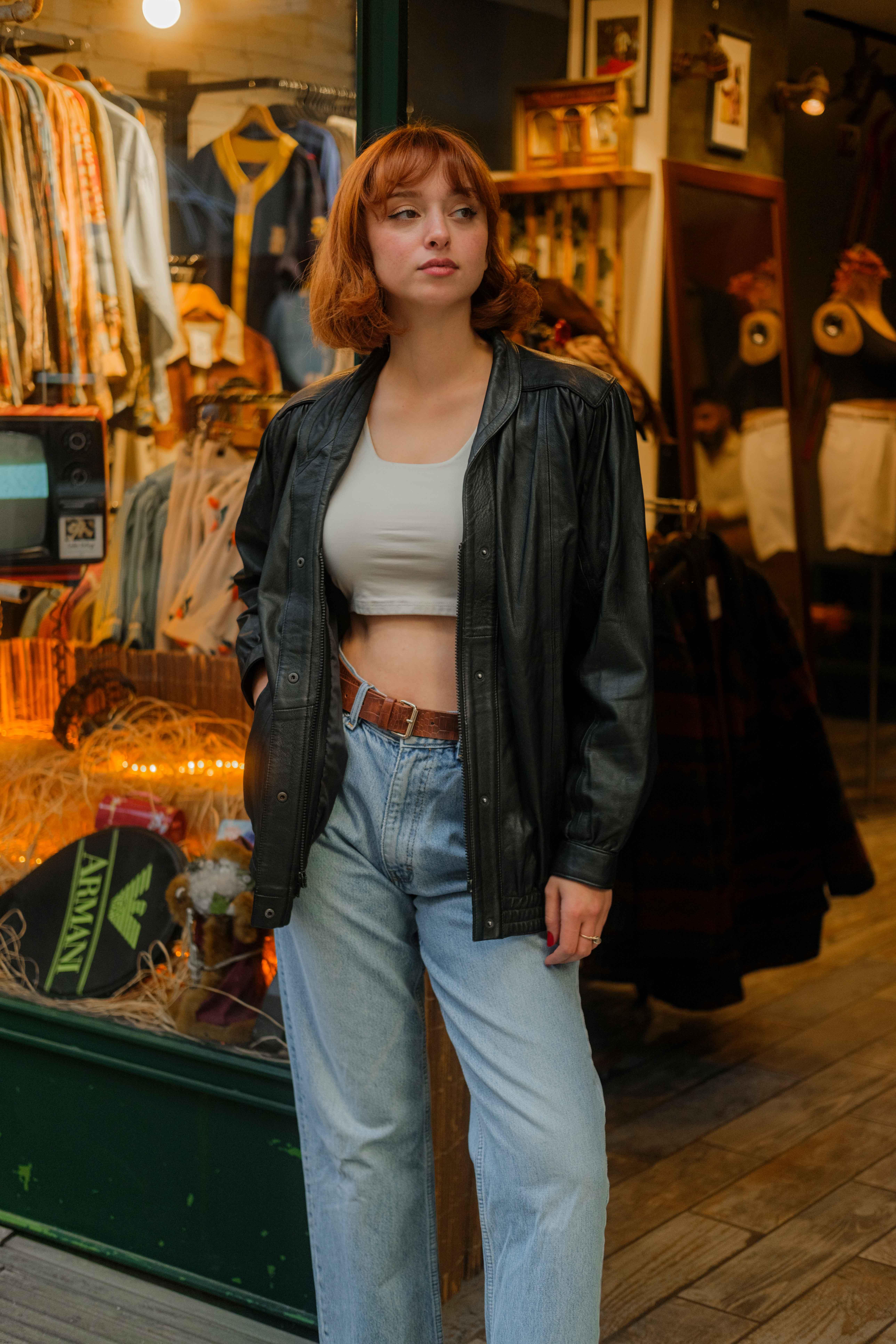 VİNTAGE KADIN BOMBER CEKET