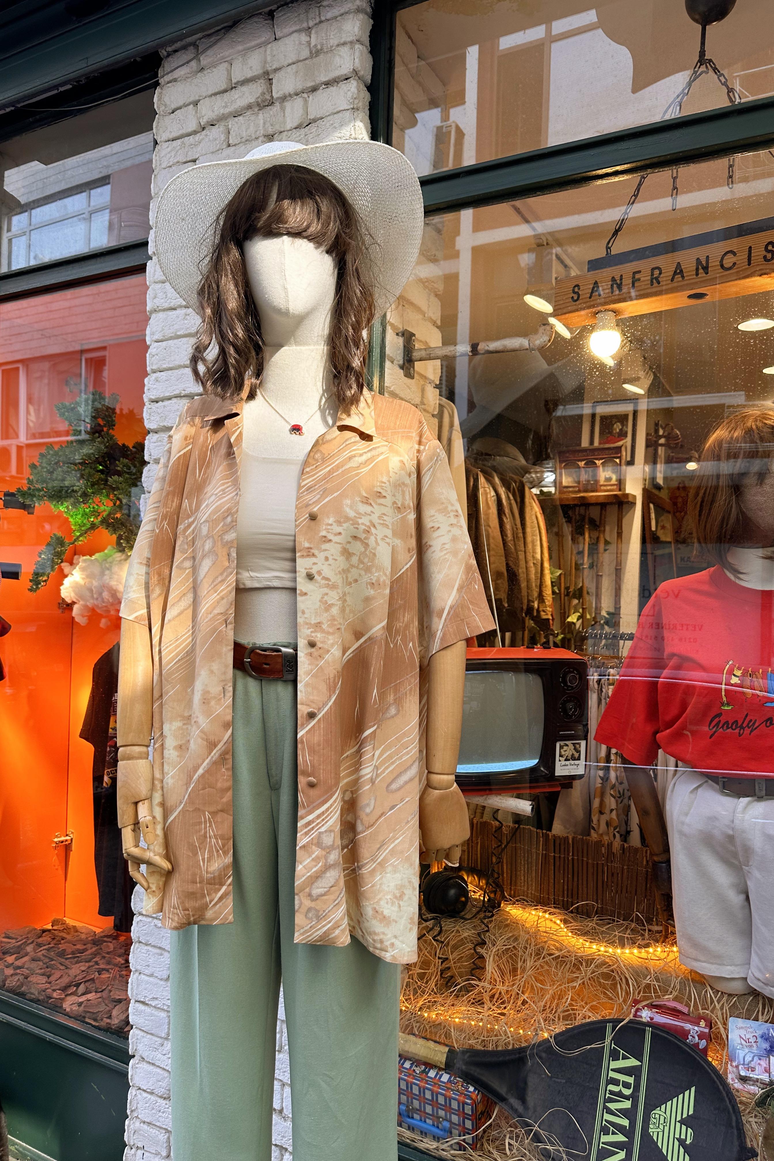 Vintage Pastel Kadın Gömlek