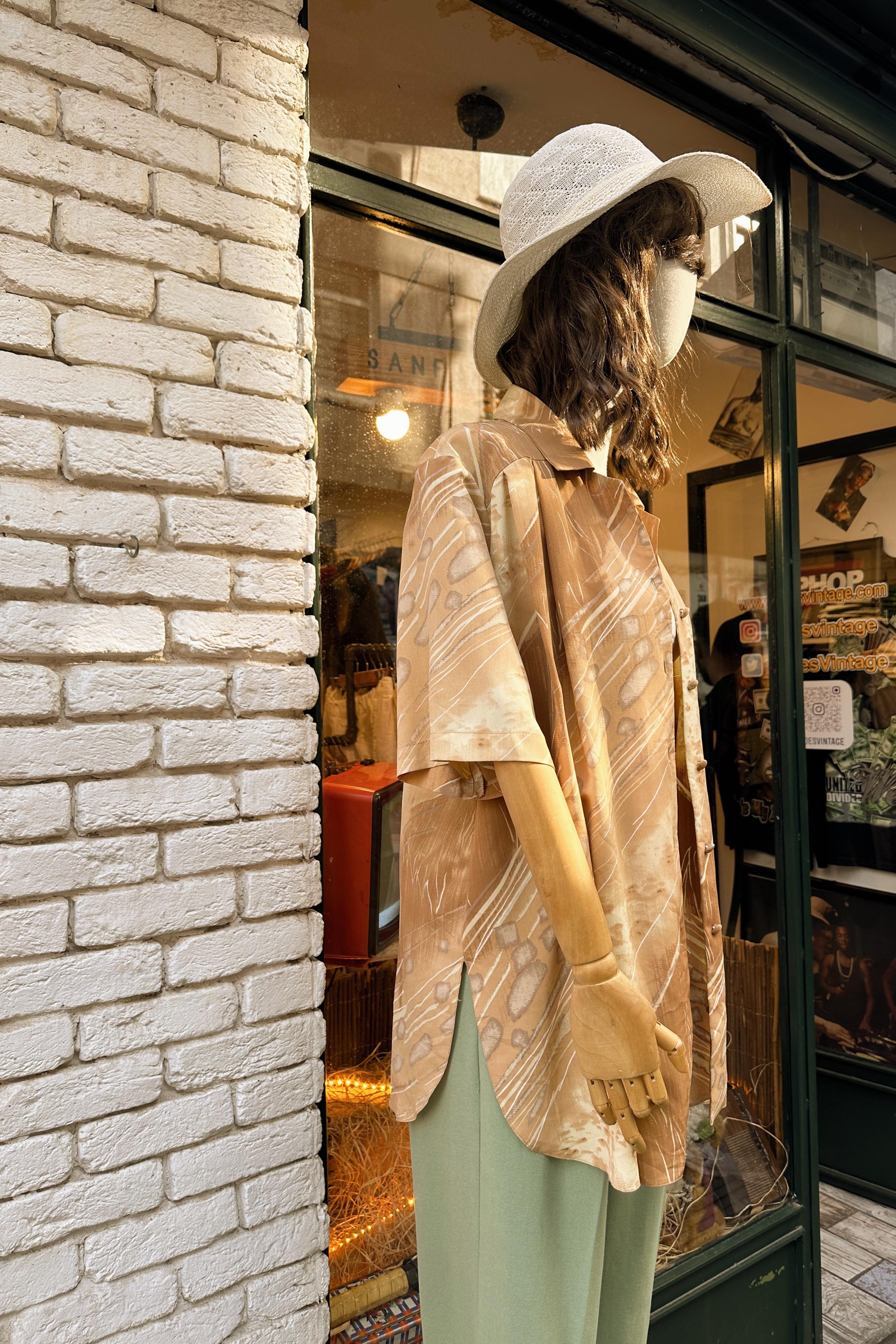 Vintage Pastel Kadın Gömlek