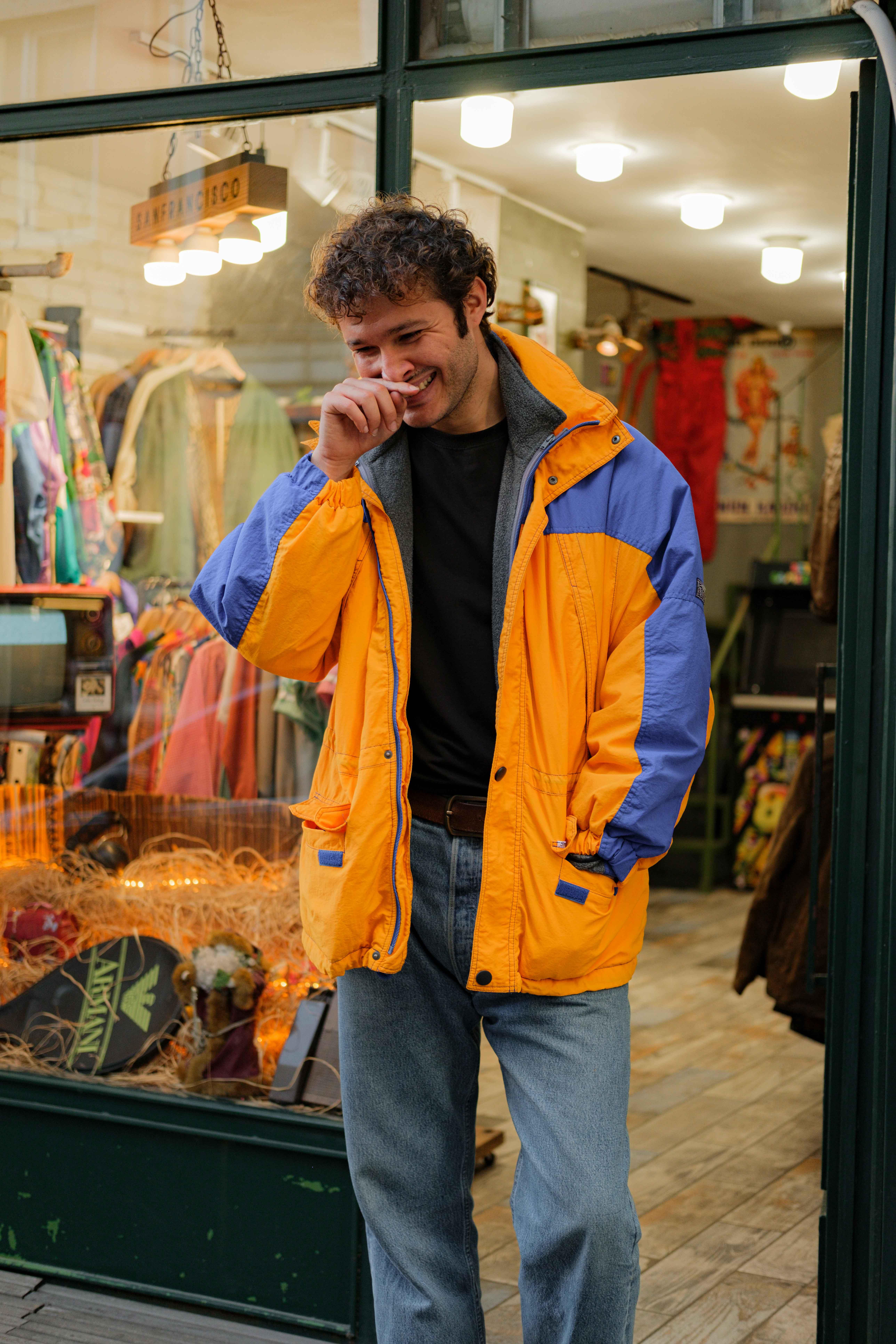 Vintage Renkli Unisex Mont
