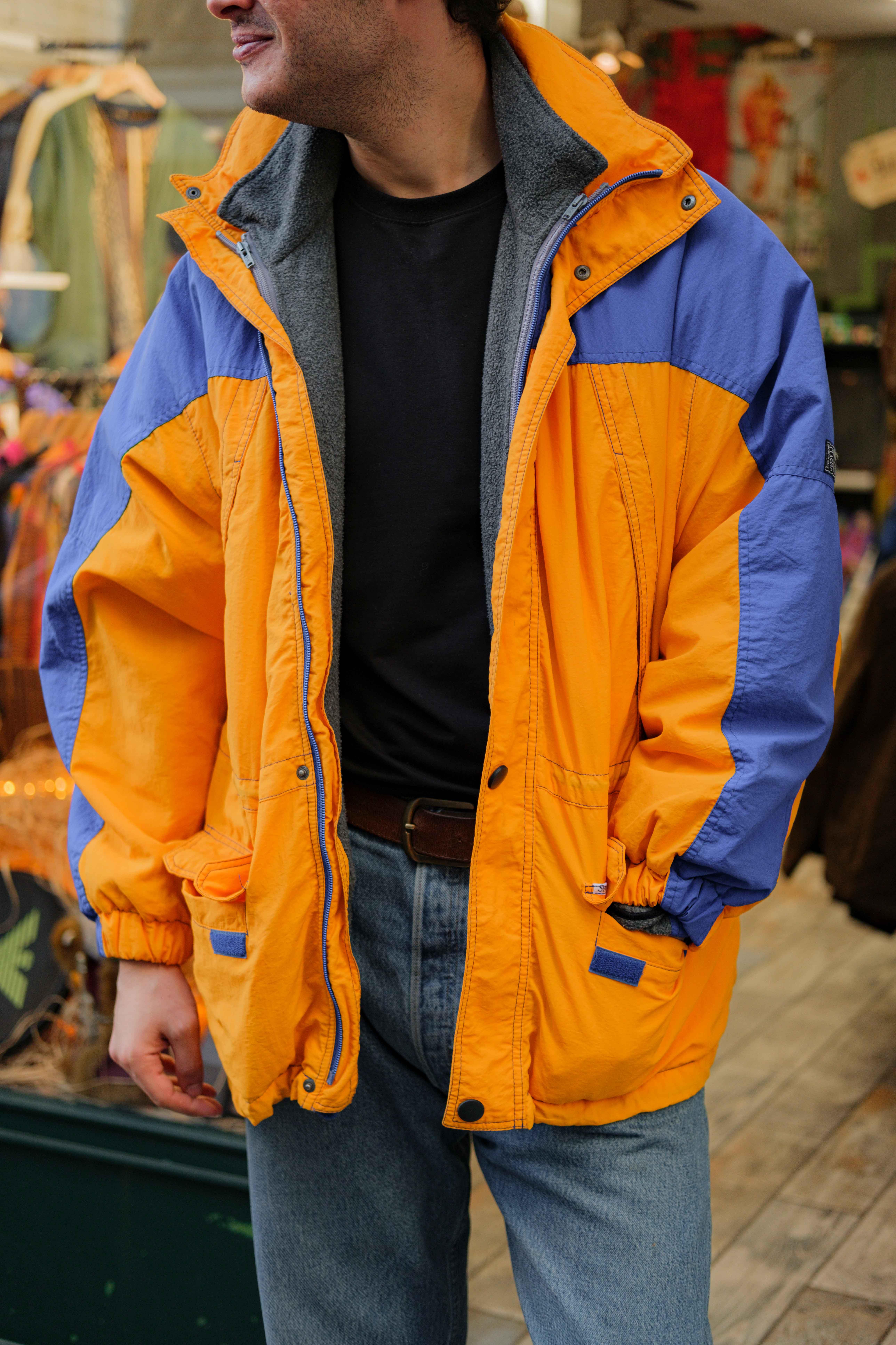 Vintage Renkli Unisex Mont