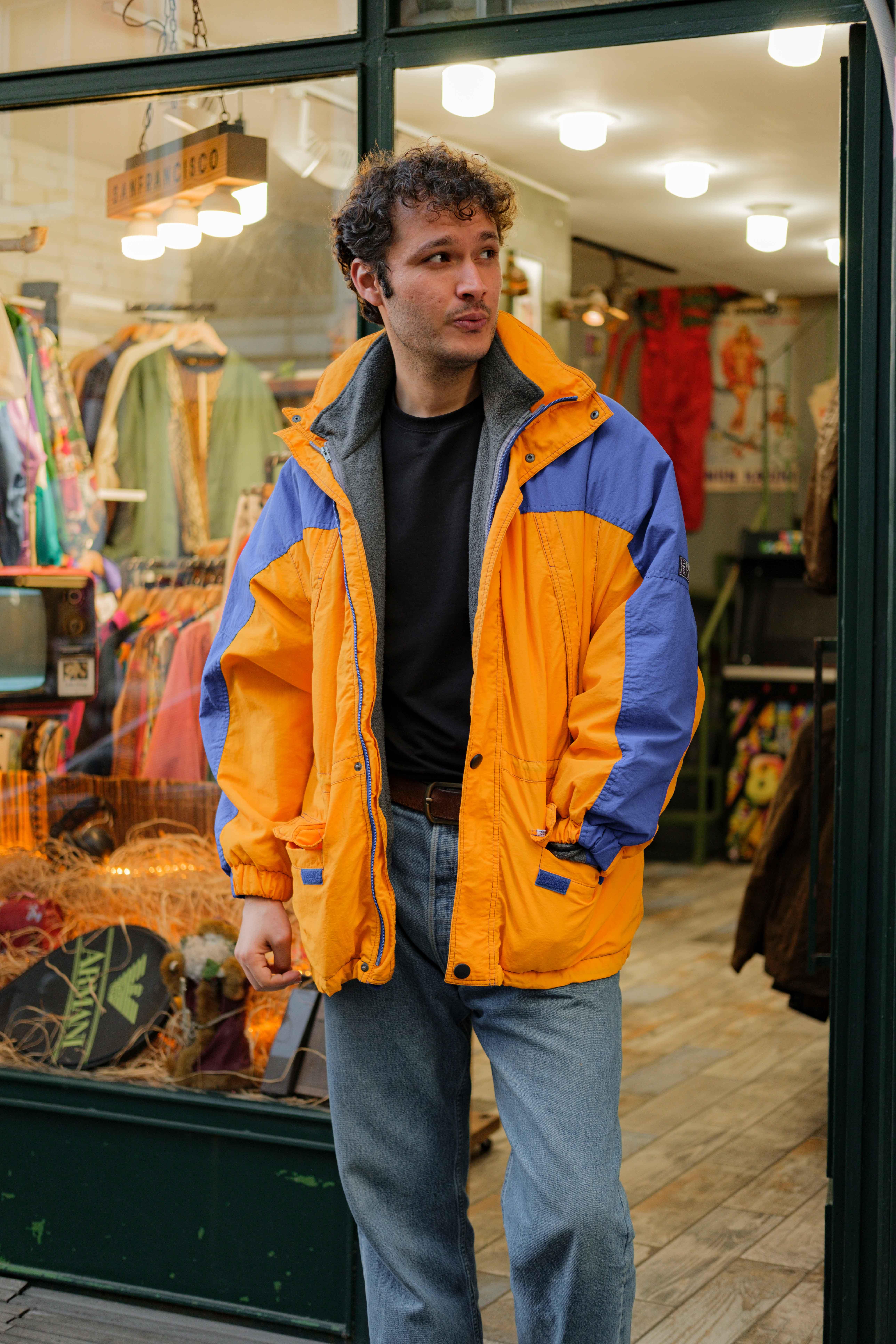 Vintage Renkli Unisex Mont
