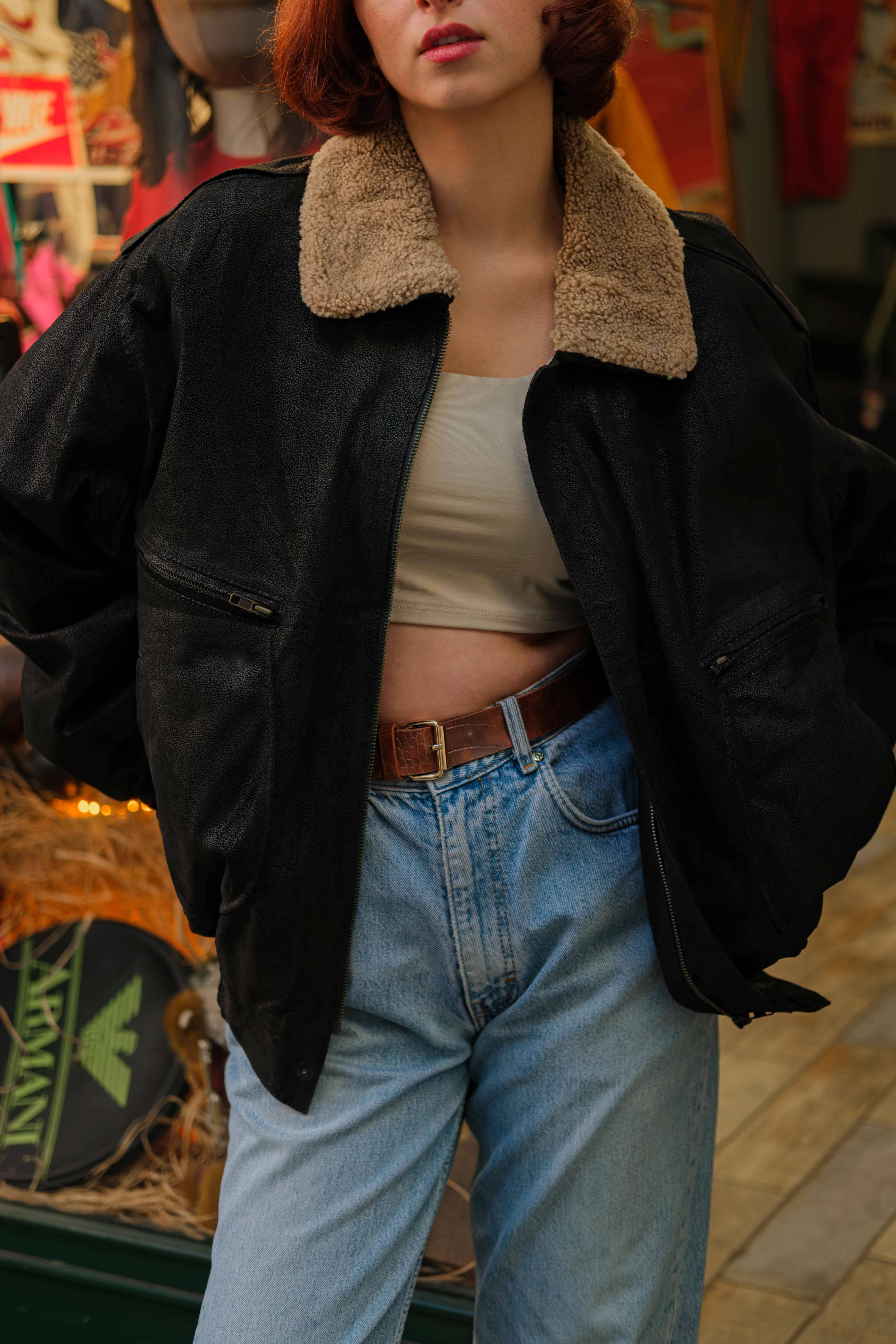 VİNTAGE UNİSEX BOMBER CEKET