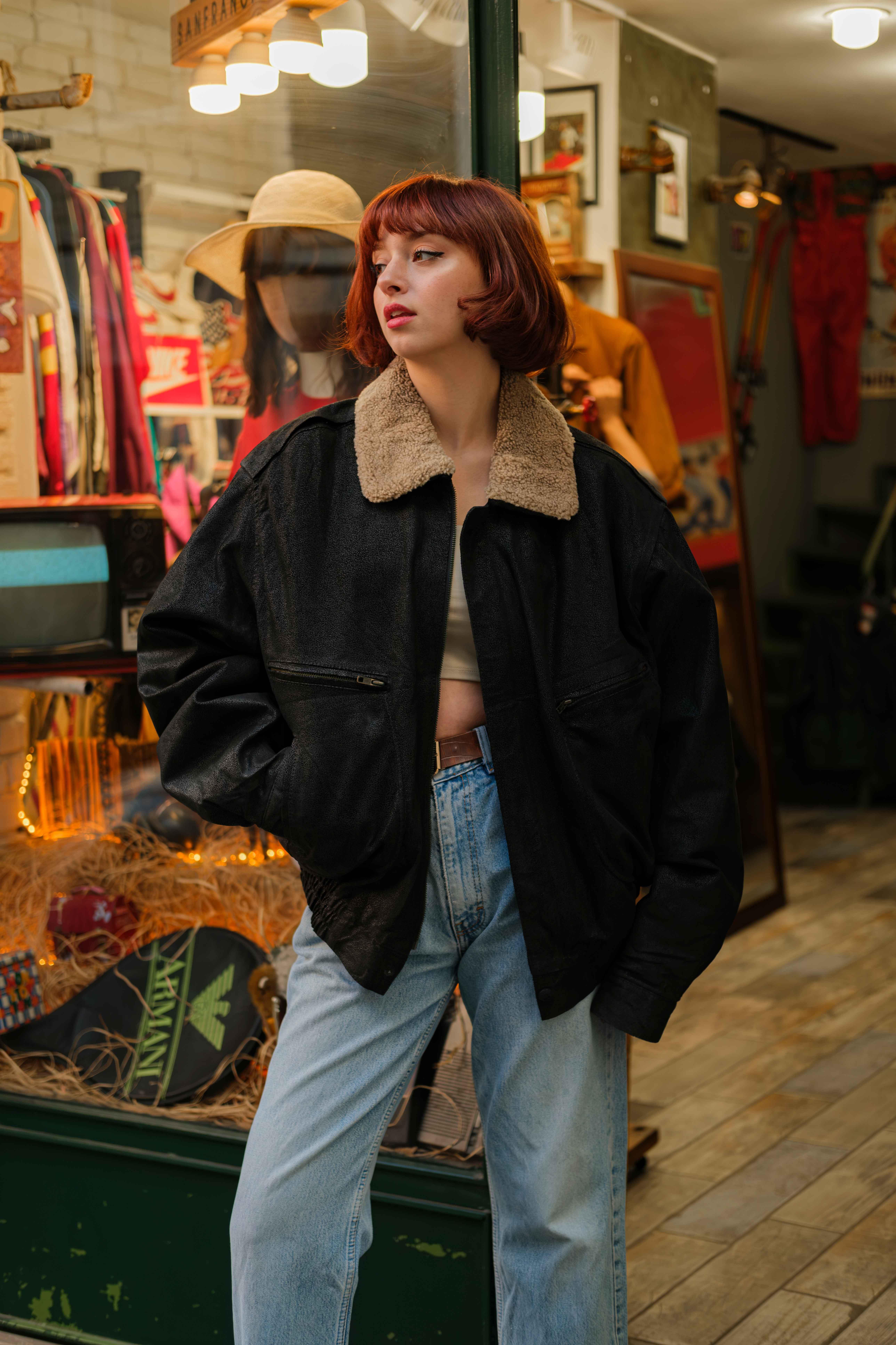 VİNTAGE UNİSEX BOMBER CEKET