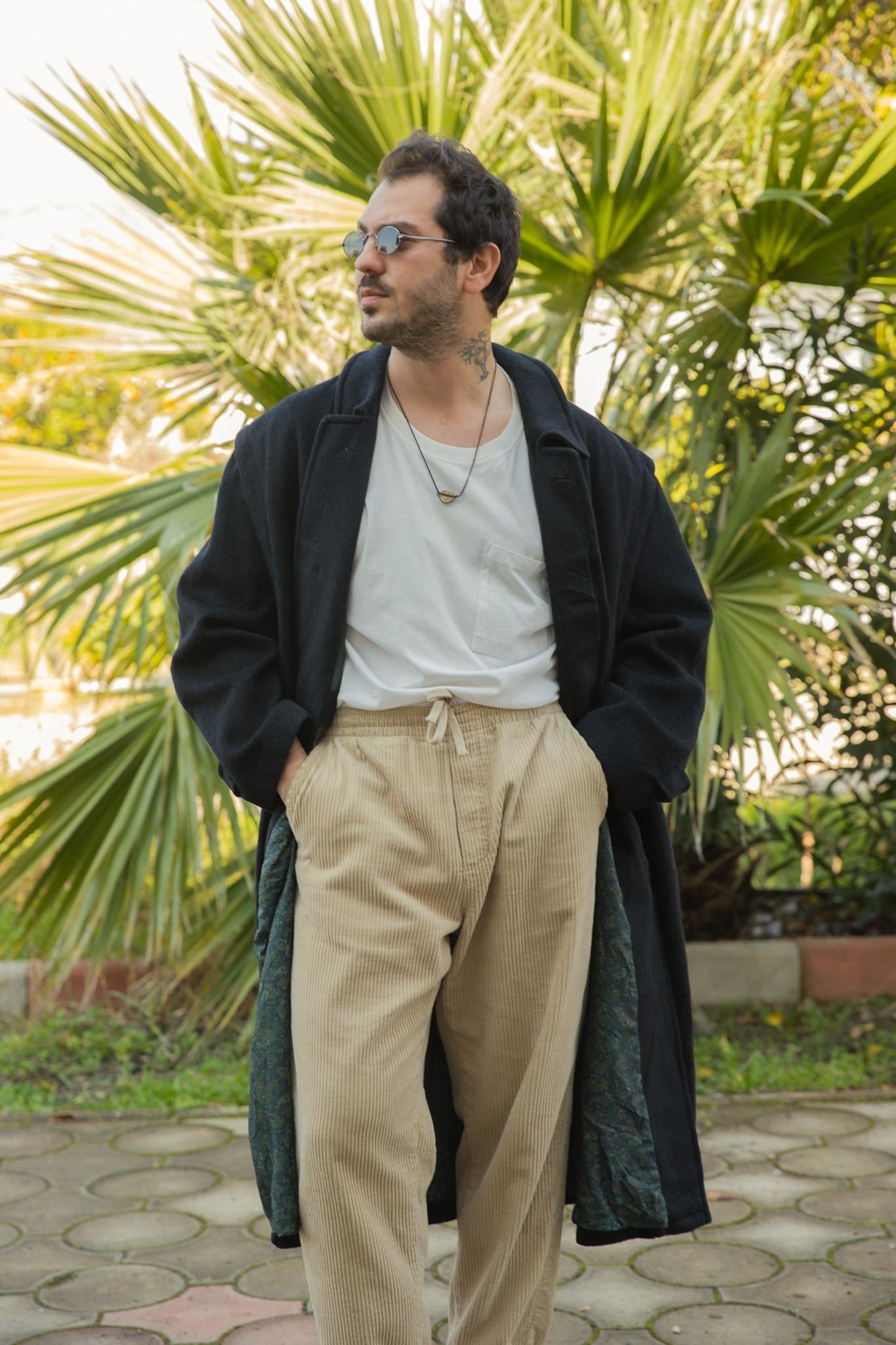 Vintage Unisex Kaşe Kaban