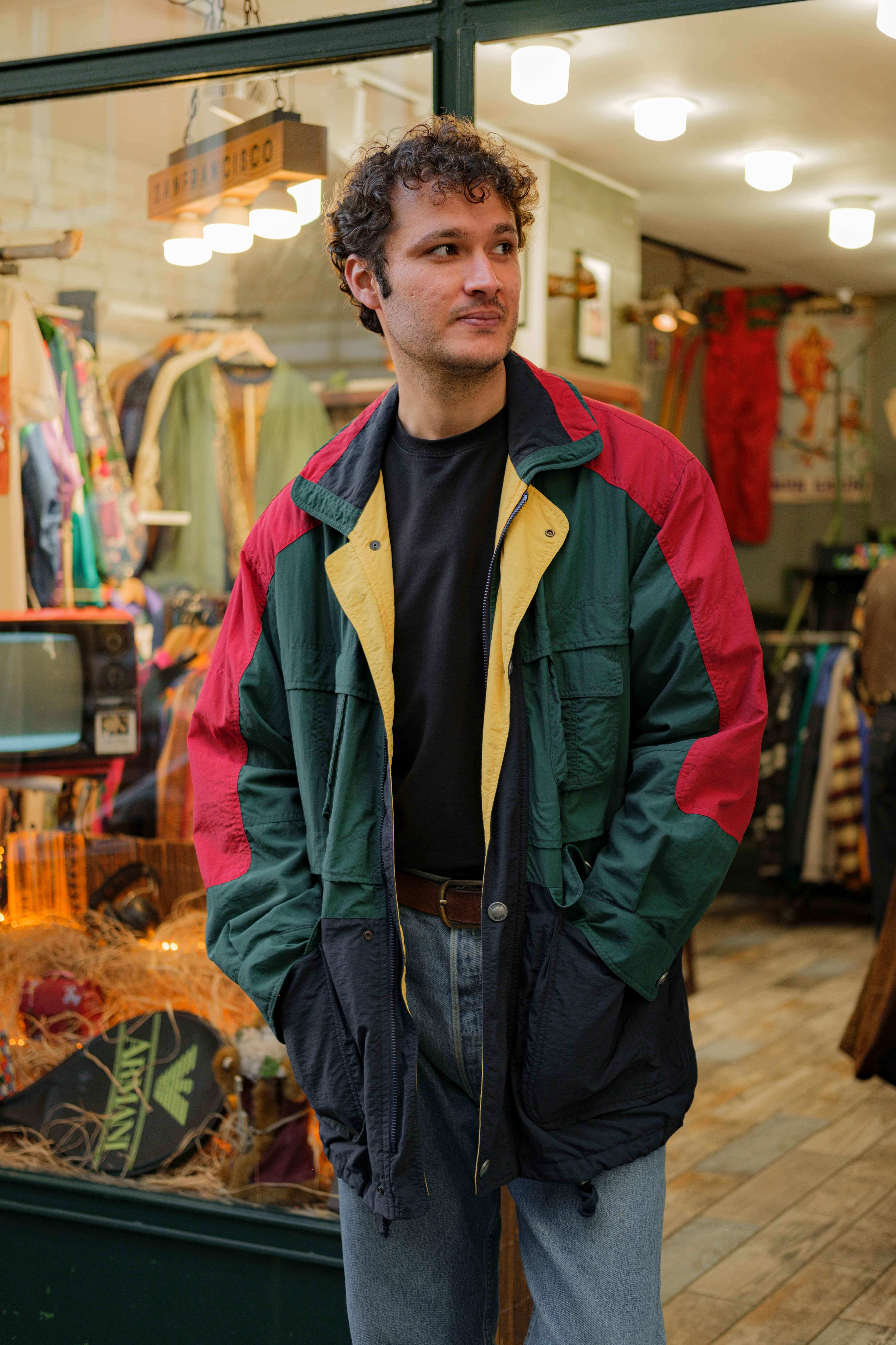 Vintage Unisex Renkli Mont/Ceket