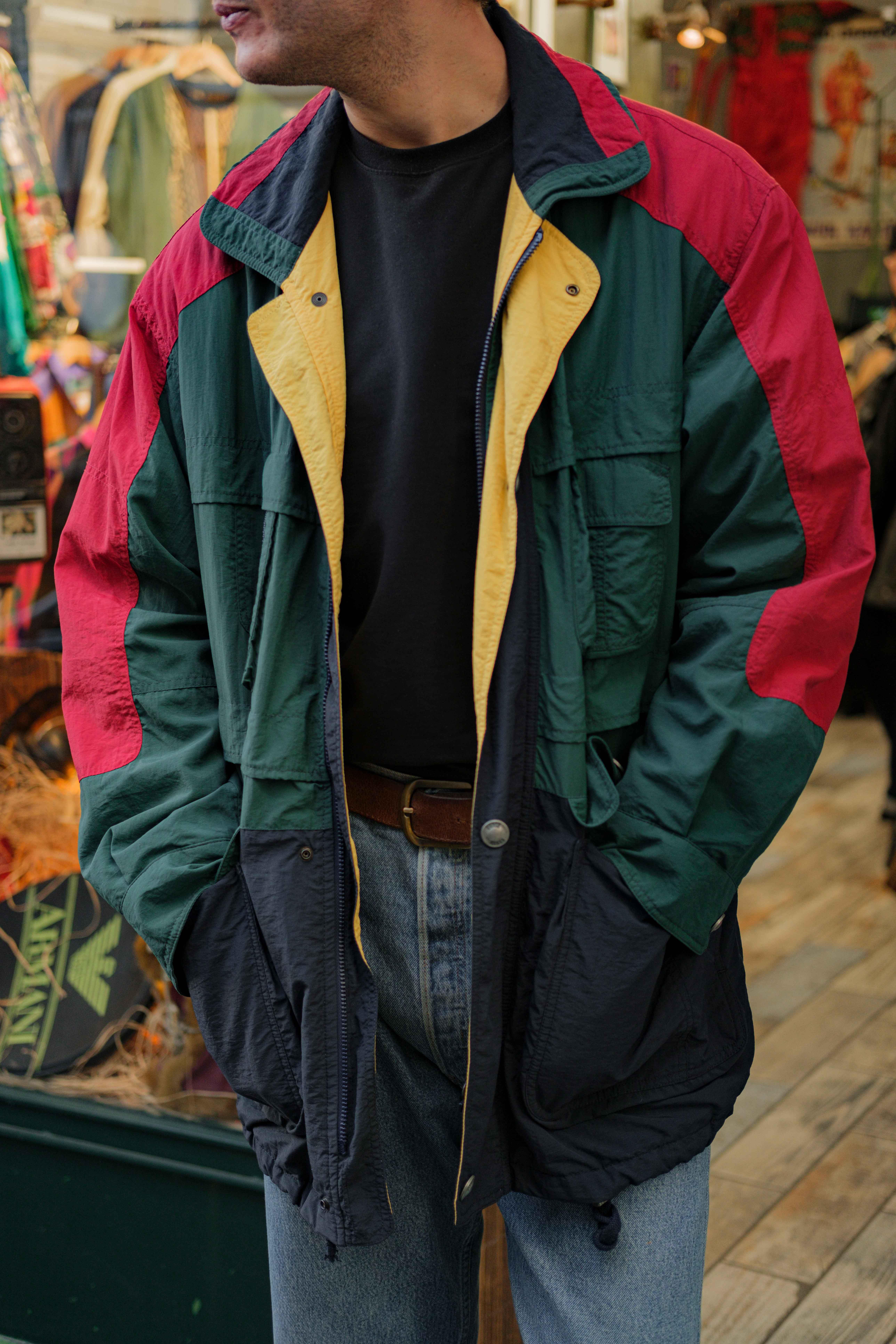 Vintage Unisex Renkli Mont/Ceket