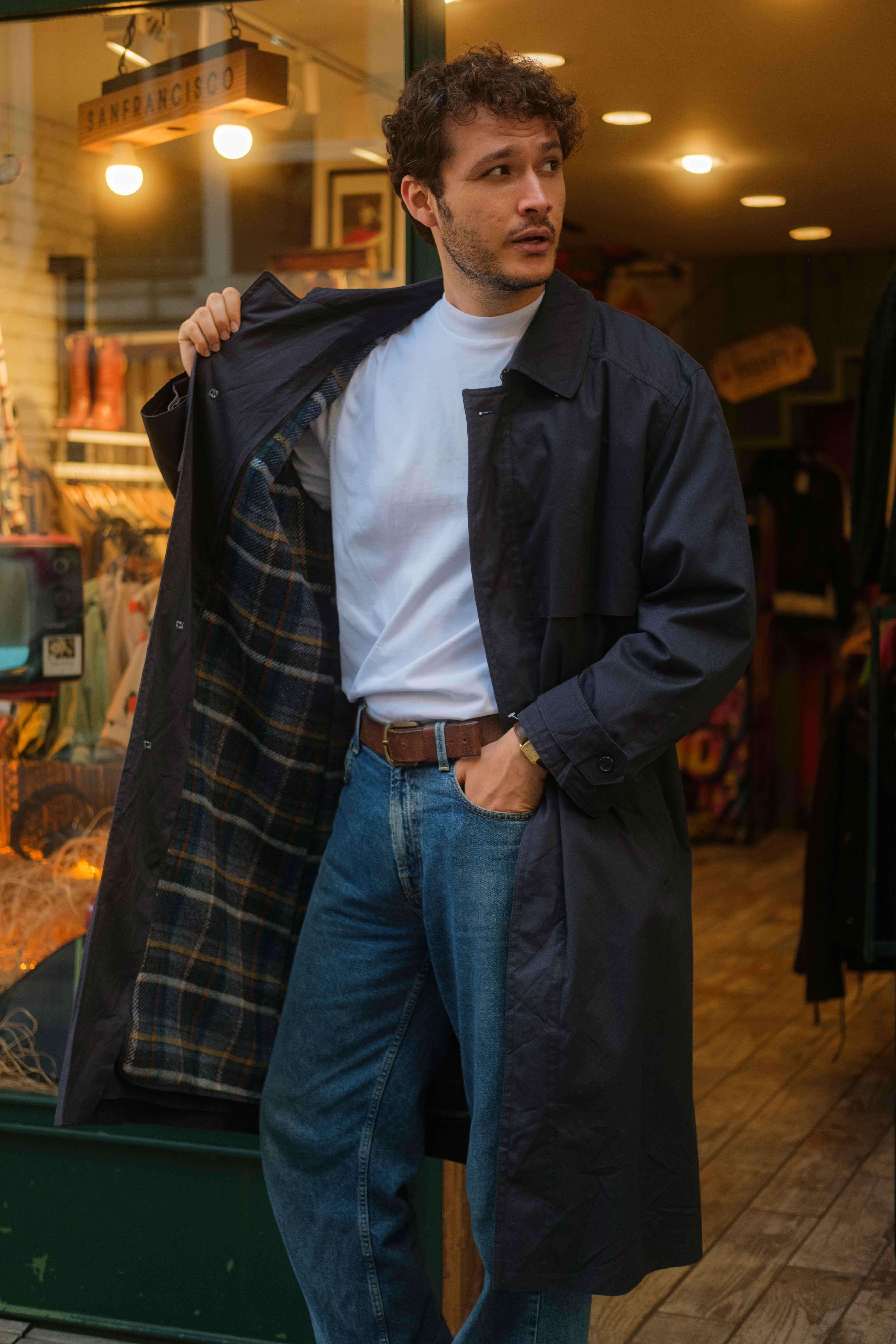 Vintage Unisex Salaş Trençkot