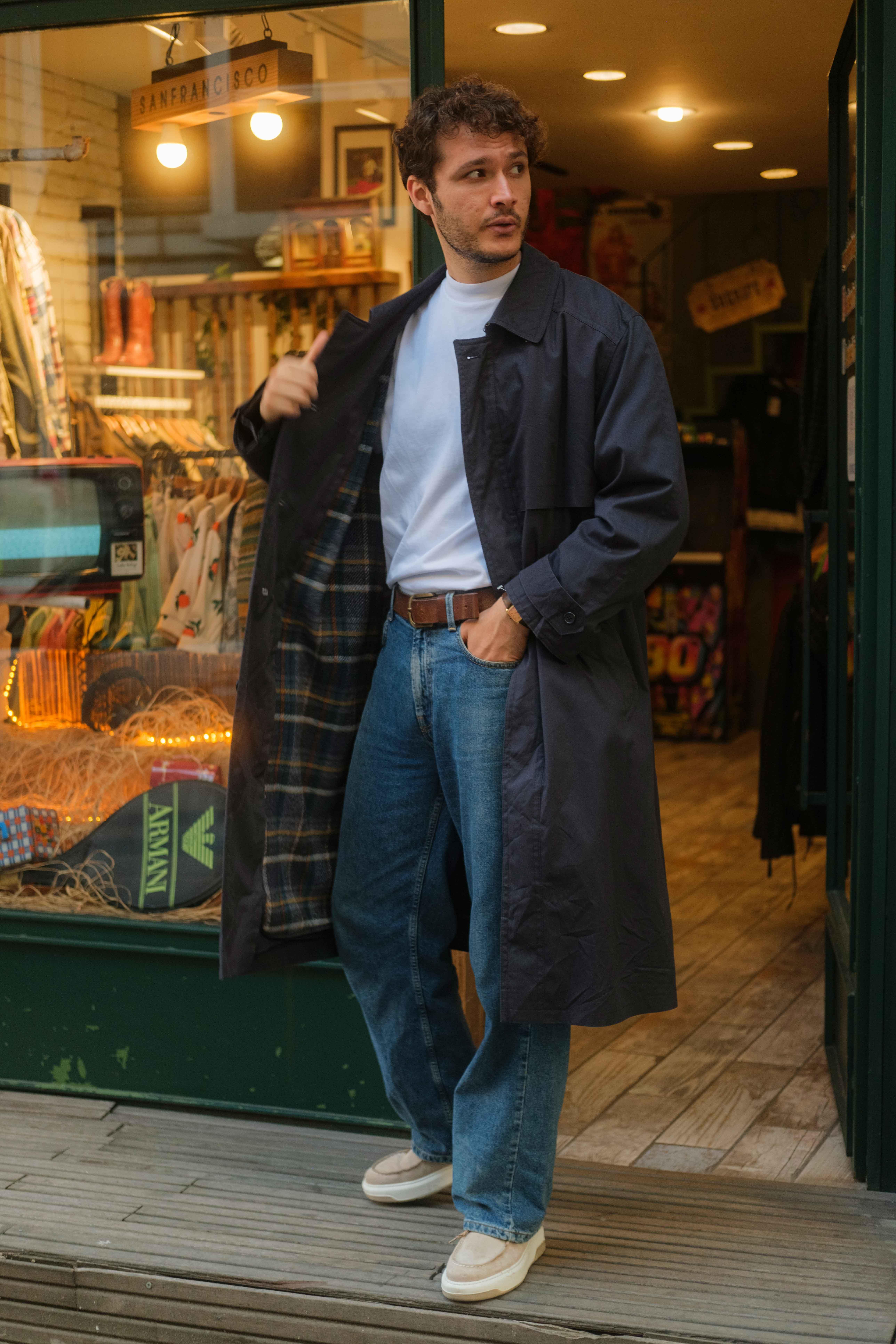 Vintage Unisex Salaş Trençkot