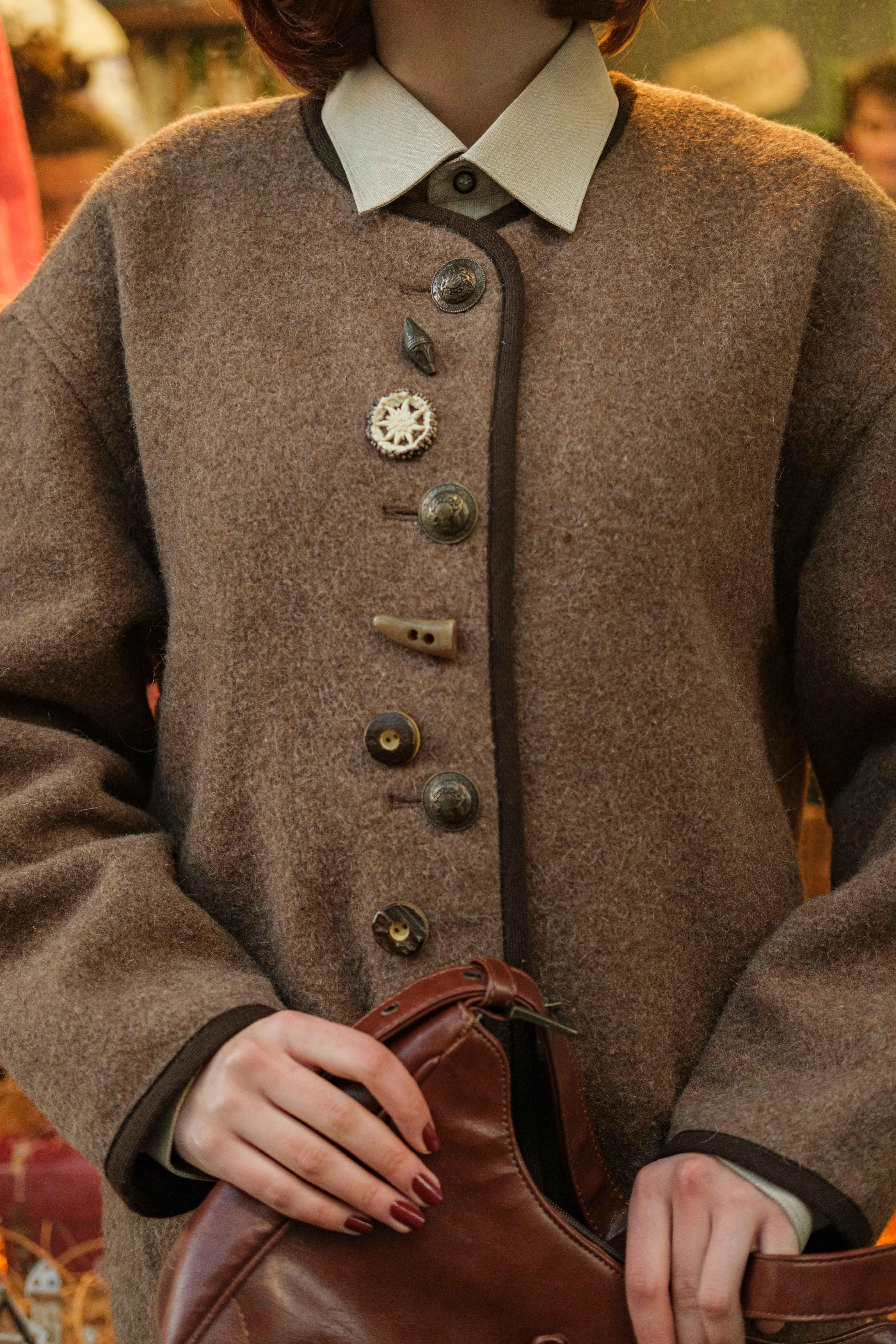 Vintage Wool Austria Bavyera Kaban - Ceket