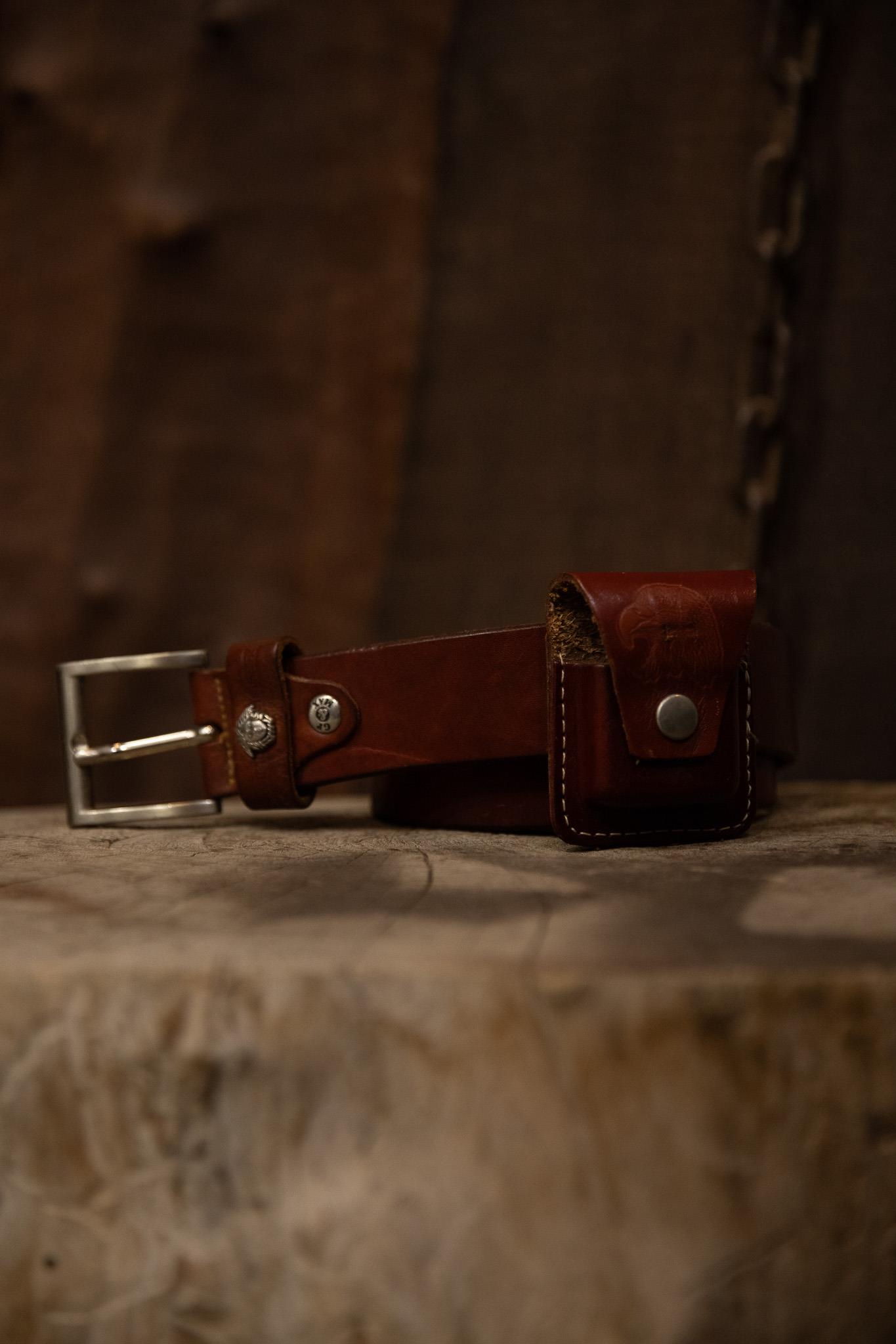 Western Leather Buckle Kemer