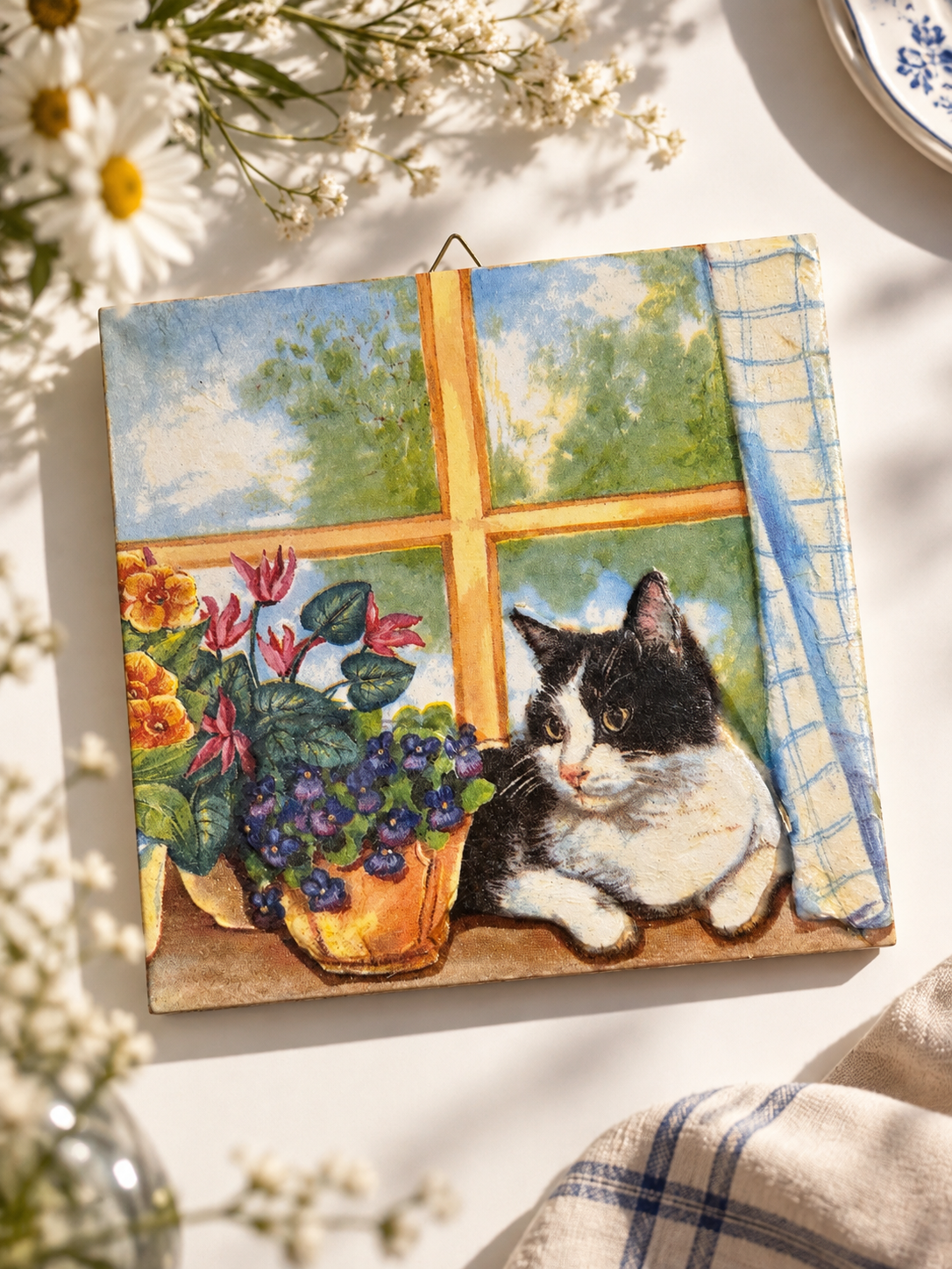 Window Cat - Vintage Seramik