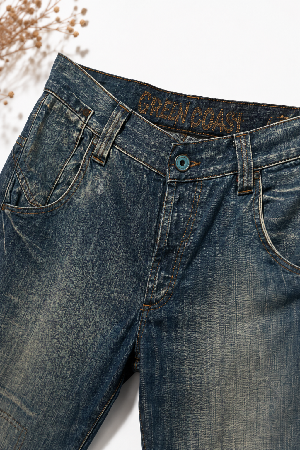Y2K Cinch-Back Washed Loose Pantolon