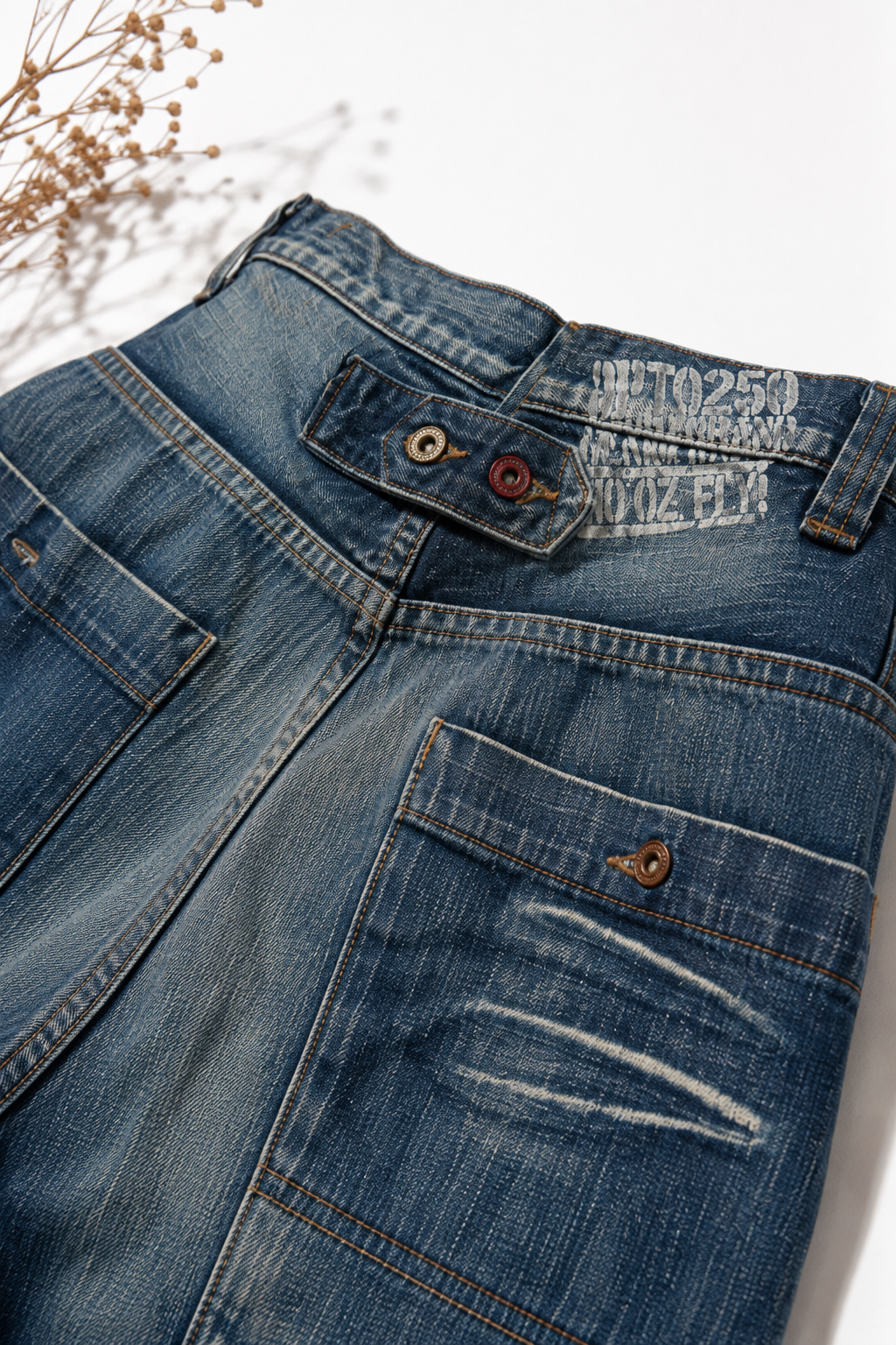 Y2K Cinch-Back Washed Loose Pantolon