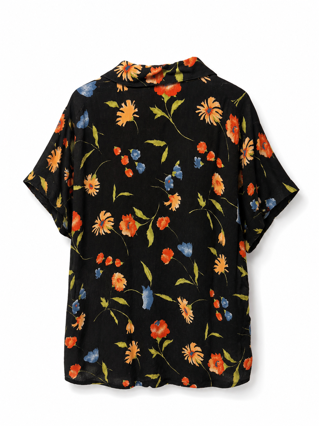 Y2K Floral Desenli Salaş Gömlek