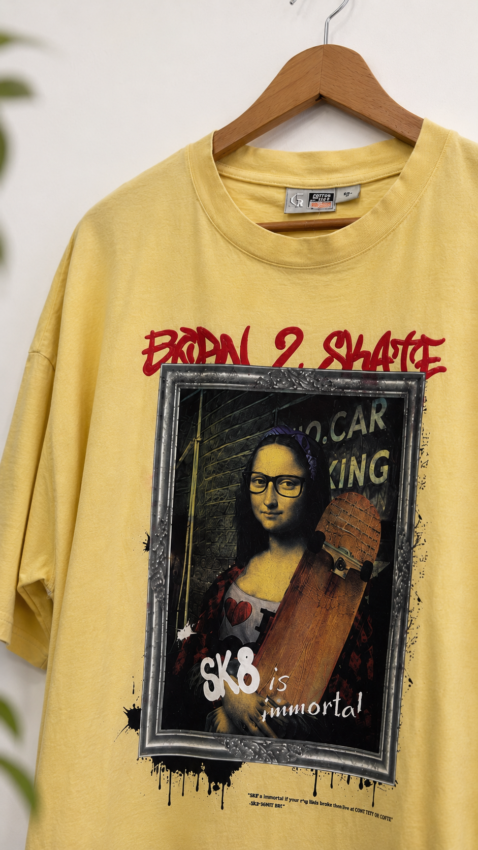 Y2K Mona Lisa Born2Skate Tişört