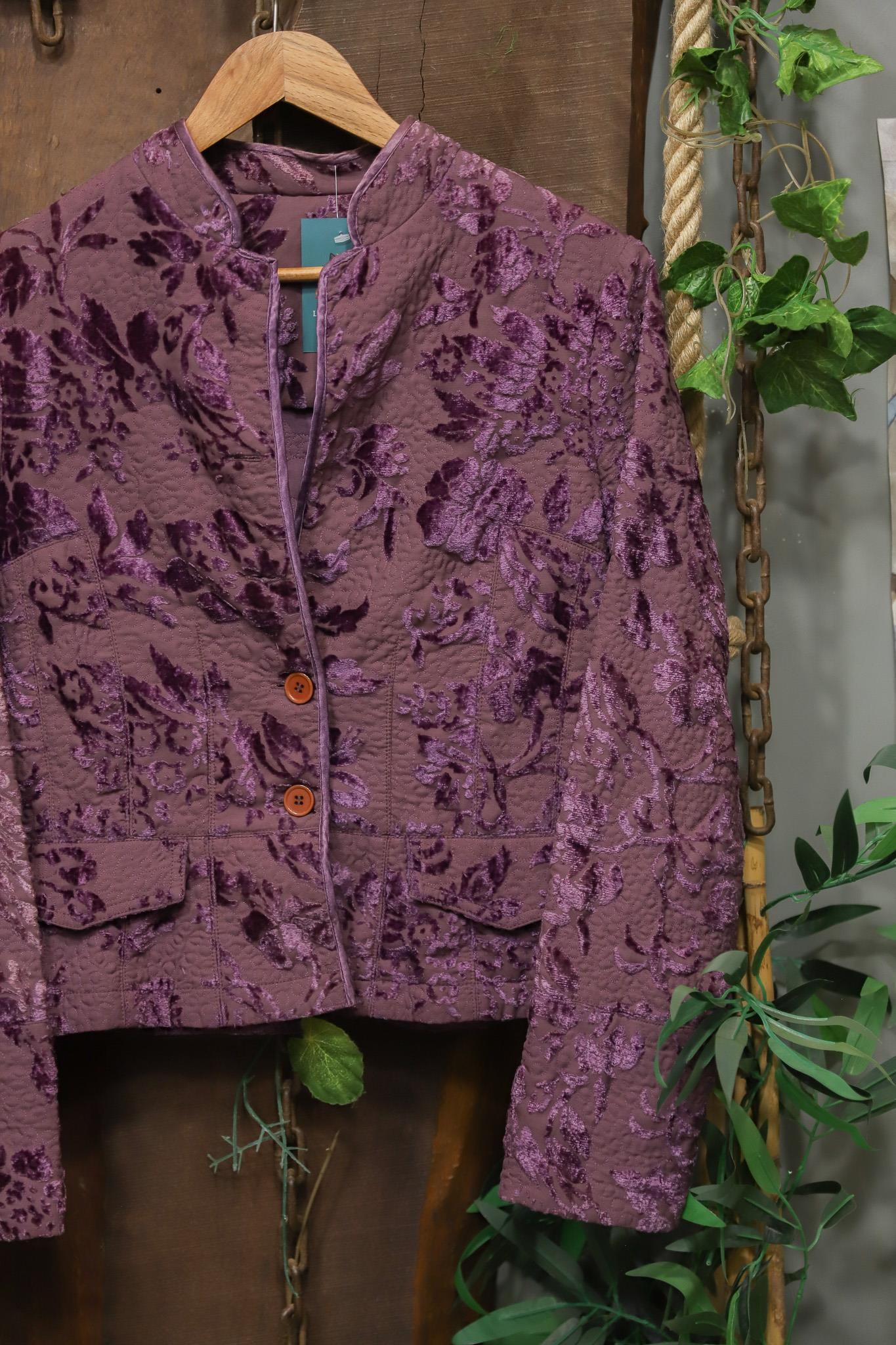 Y2K Purple Velvet Kadife Ceket