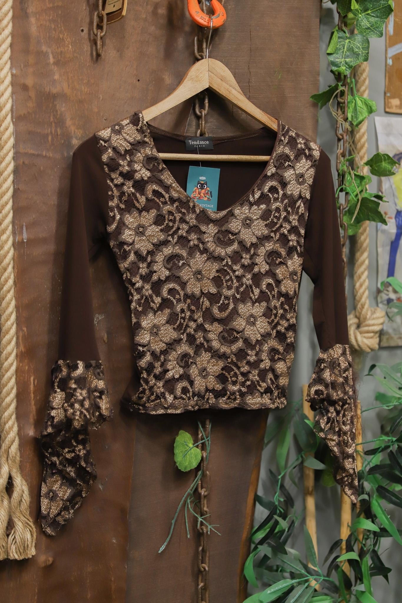 Y2K Romantic Dantel Bluz