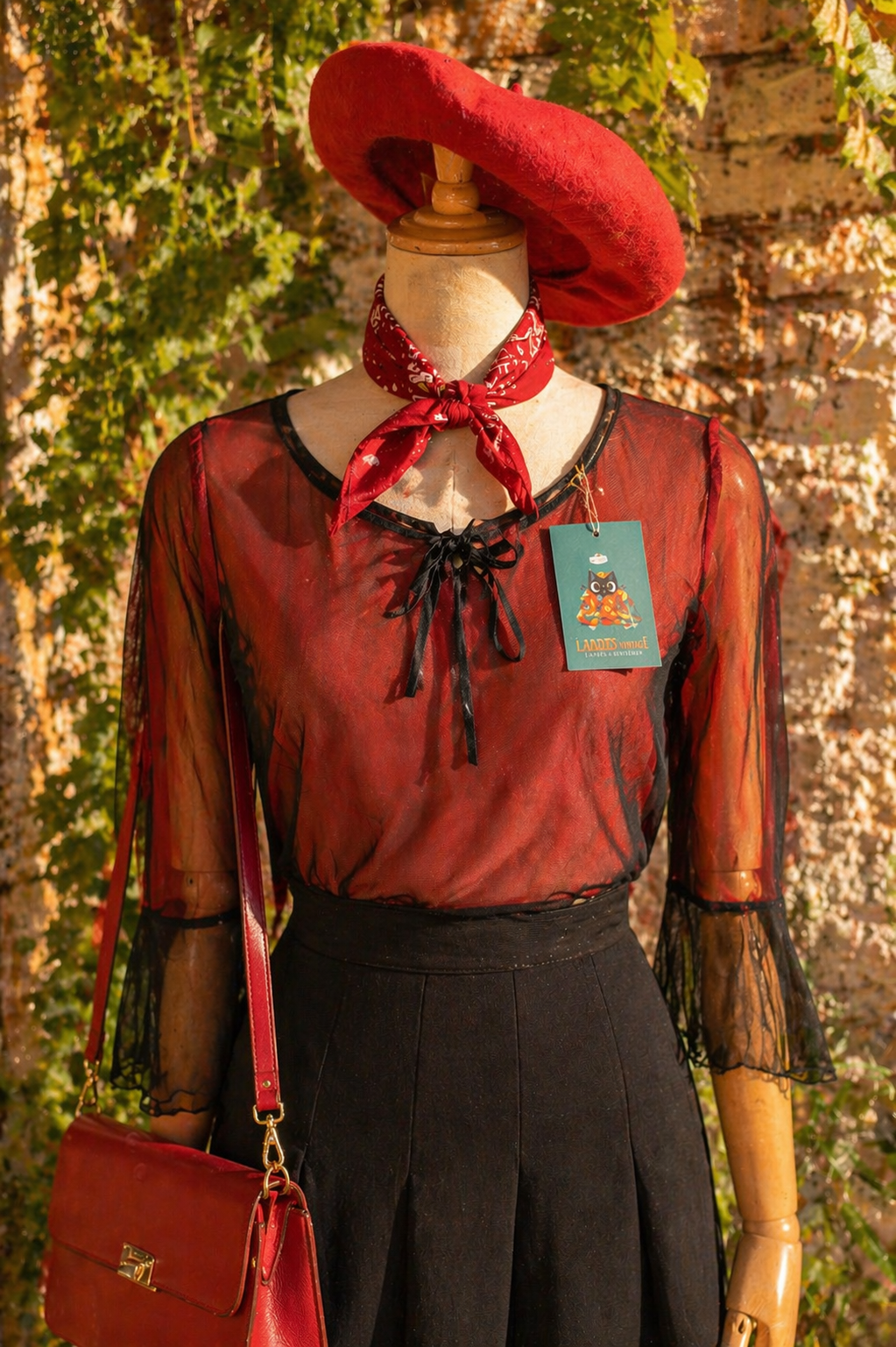 Y2K Romantic Dark Bluz