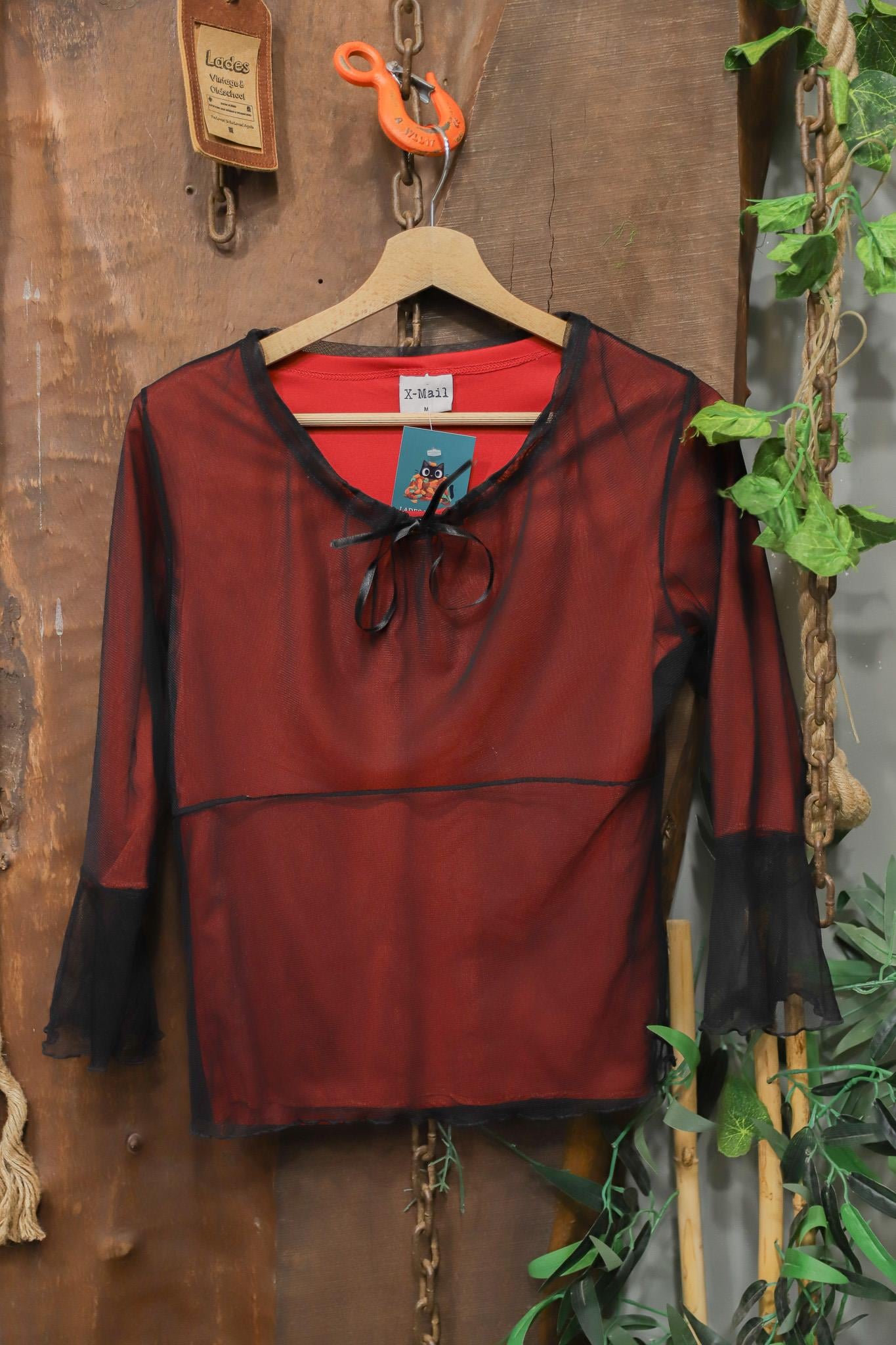 Y2K Romantic Dark Bluz