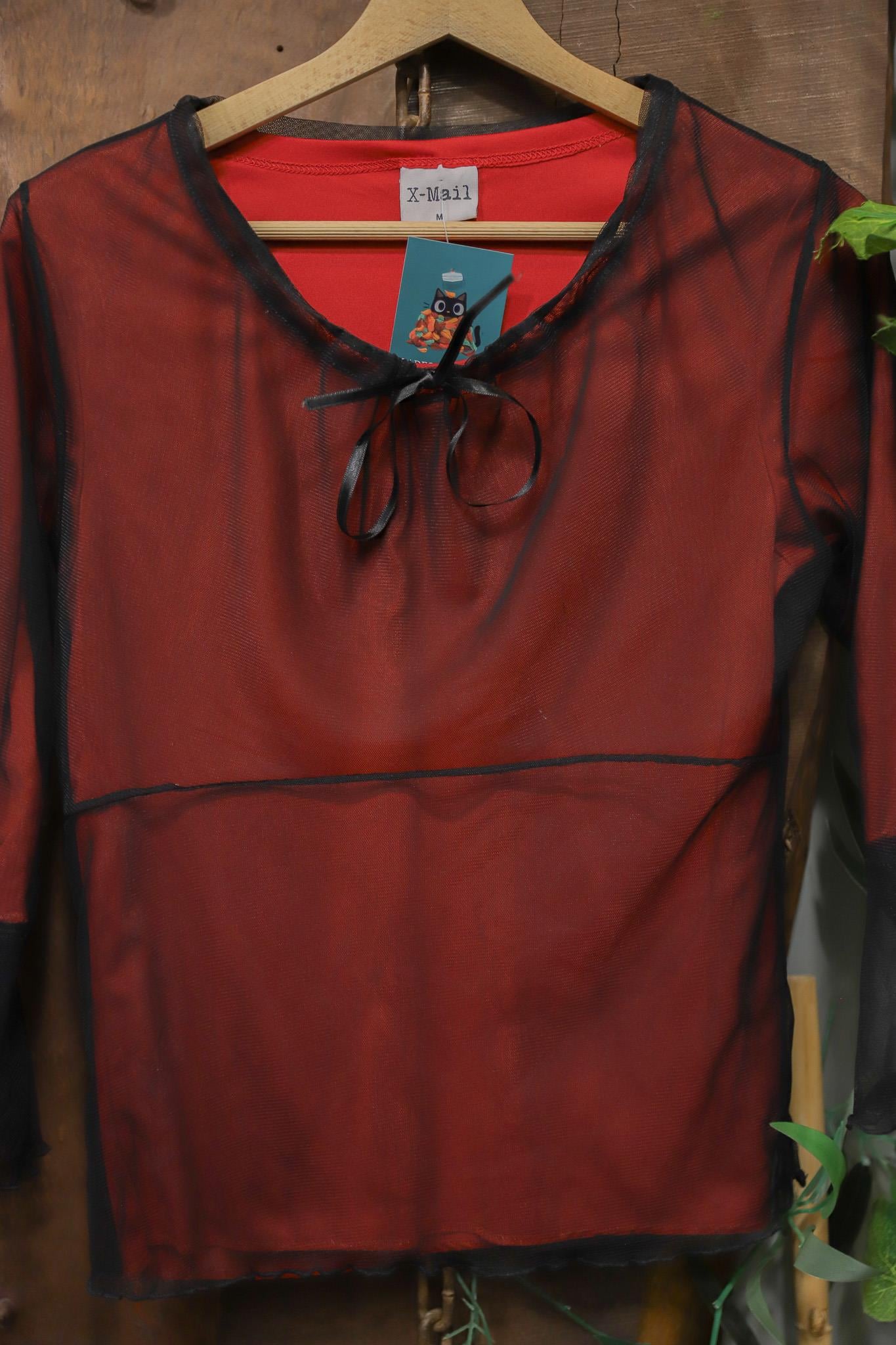 Y2K Romantic Dark Bluz