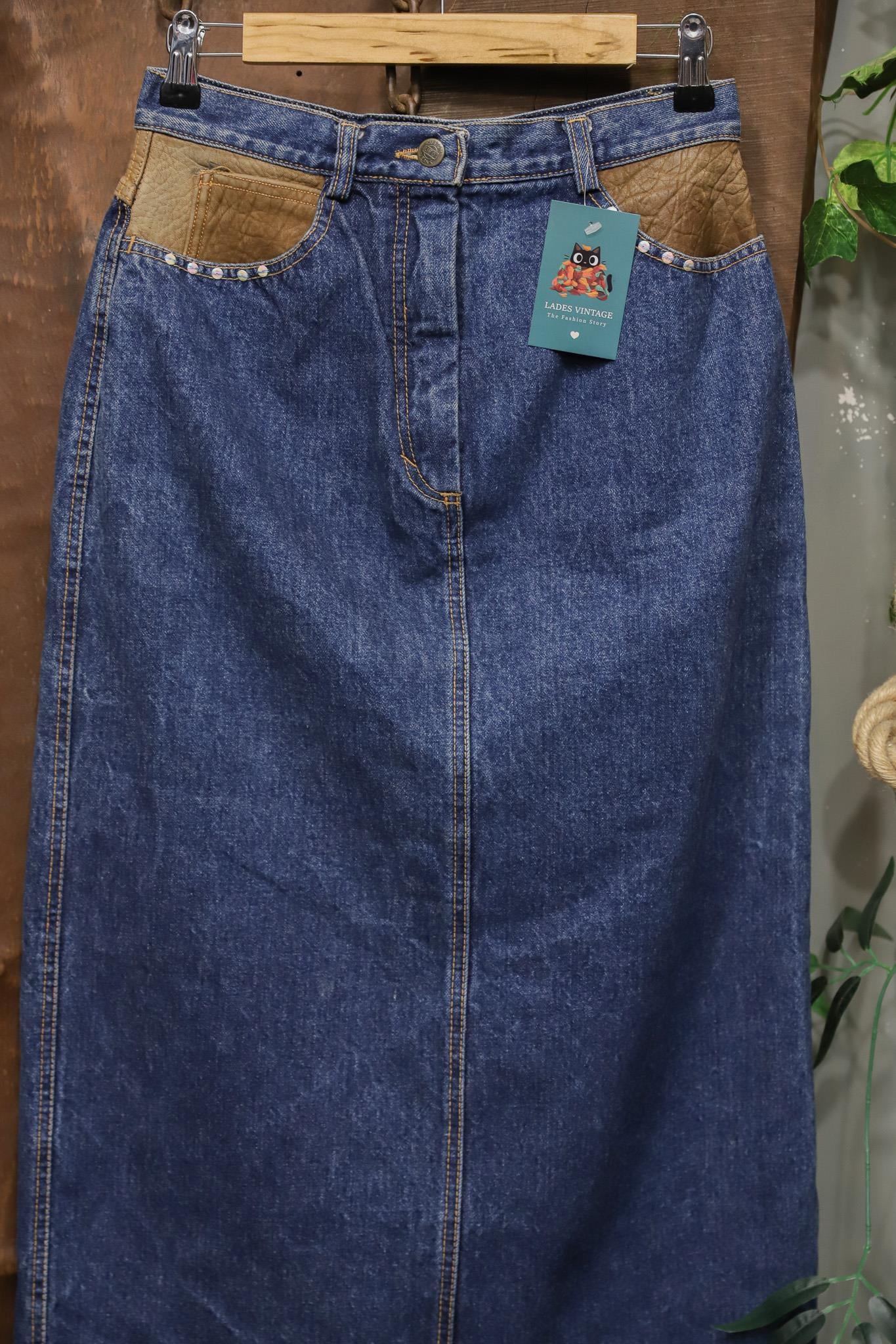 Y2K Western Blue Denim Etek