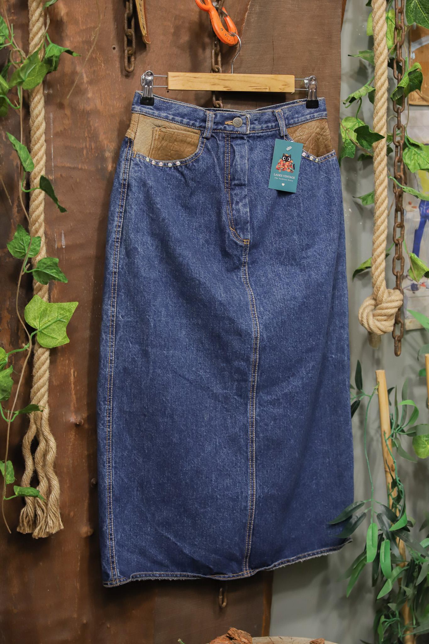 Y2K Western Blue Denim Etek