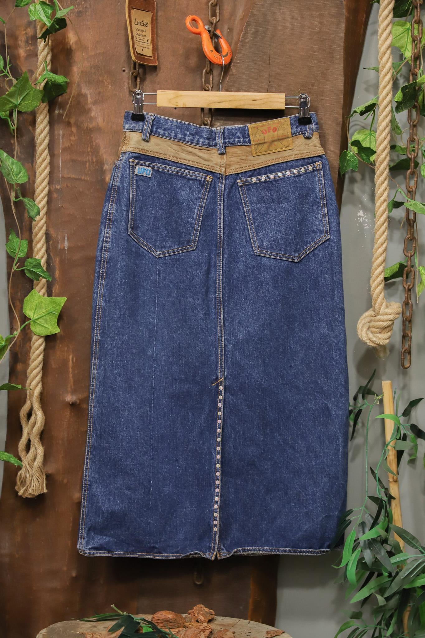 Y2K Western Blue Denim Etek