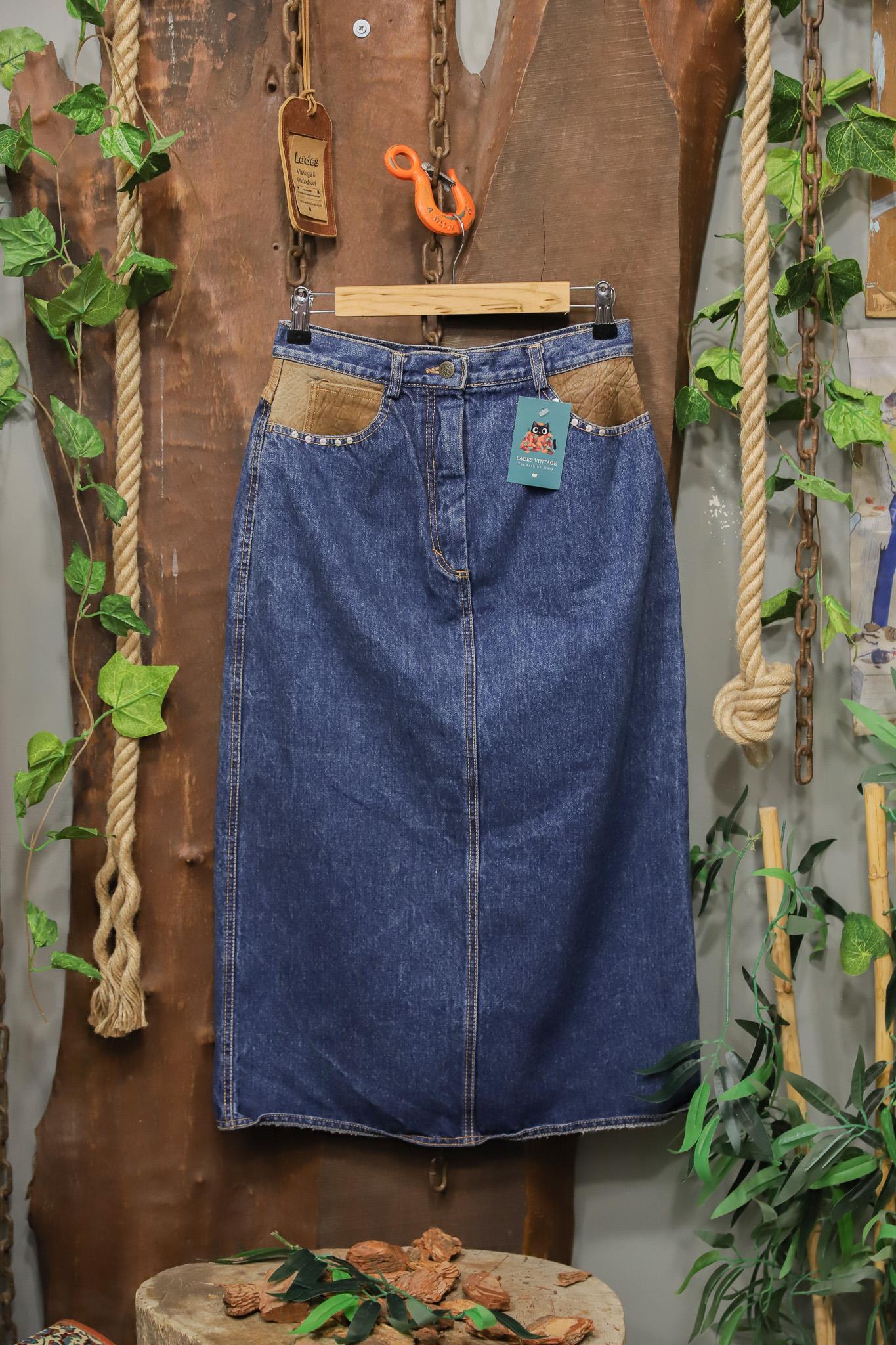 Y2K Western Blue Denim Etek