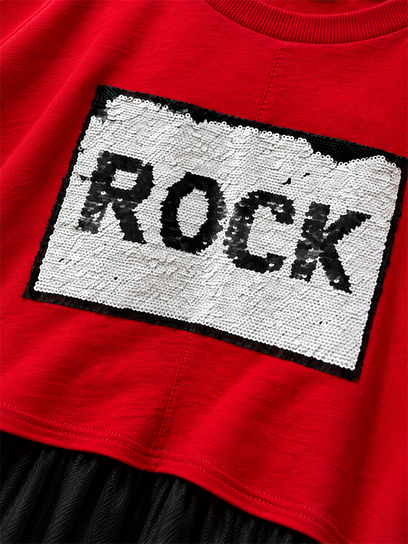 00s Rock Pul Nakışlı Tişört/Crop