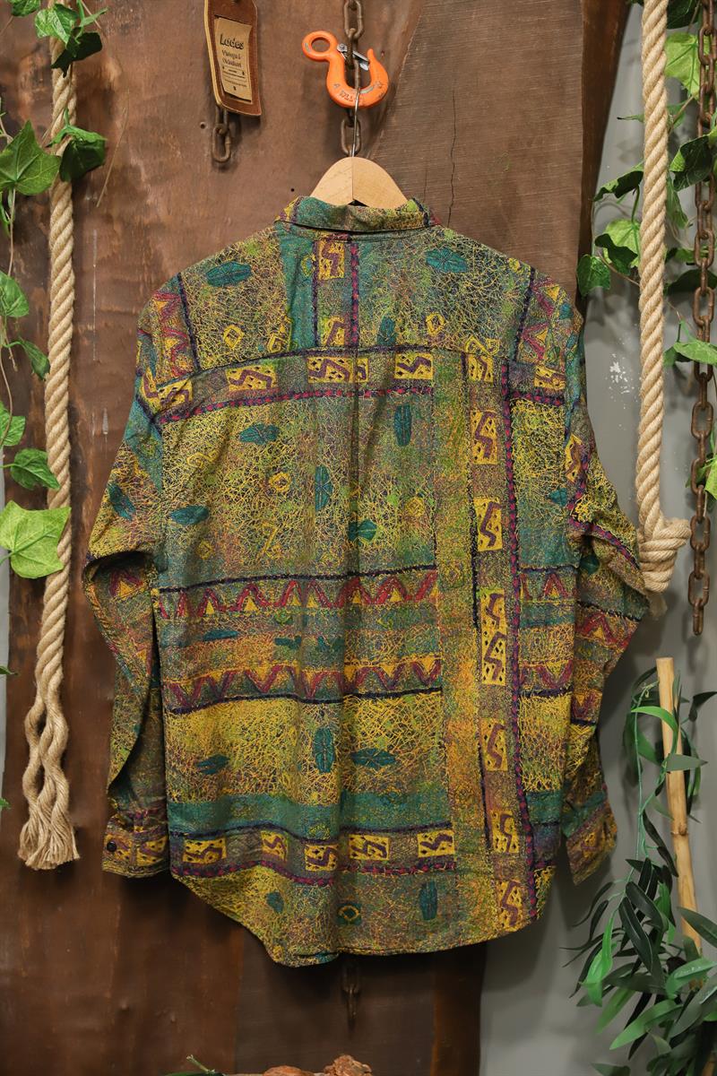 1990s Bohemian Etnik Gömlek