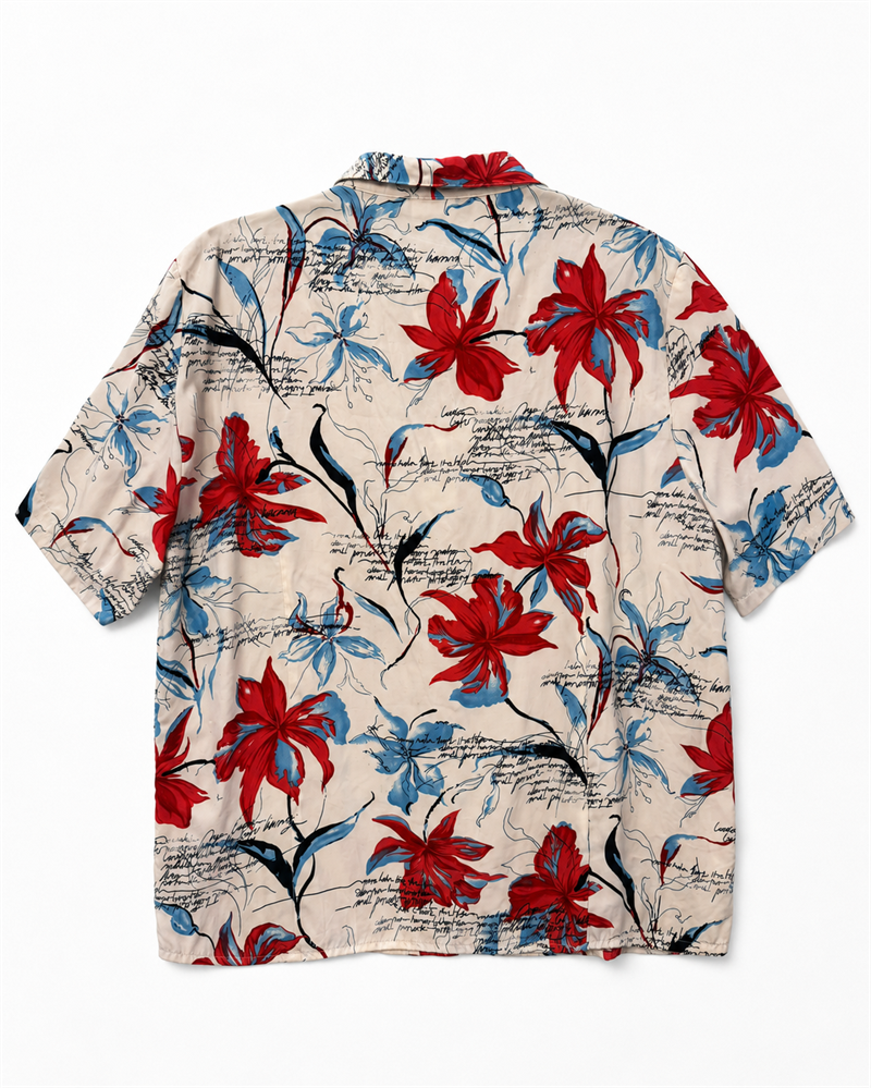 1990s Dökümlü Hawaii Gömlek