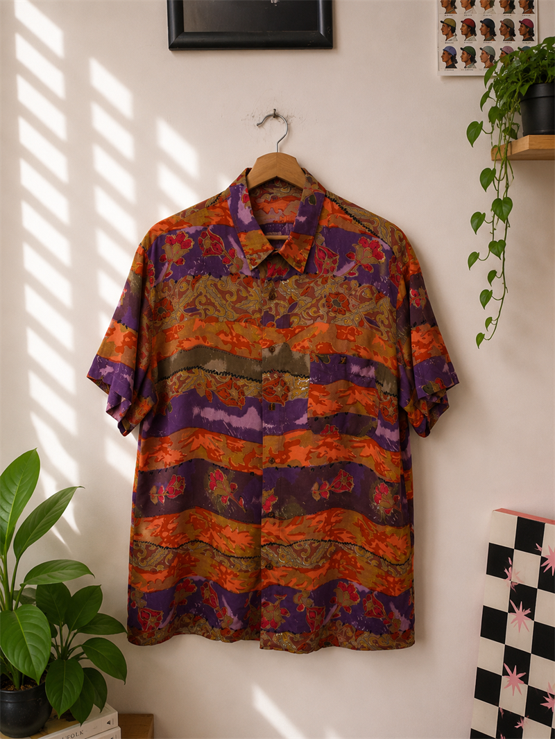 1990s Egzotik Oversize Gömlek