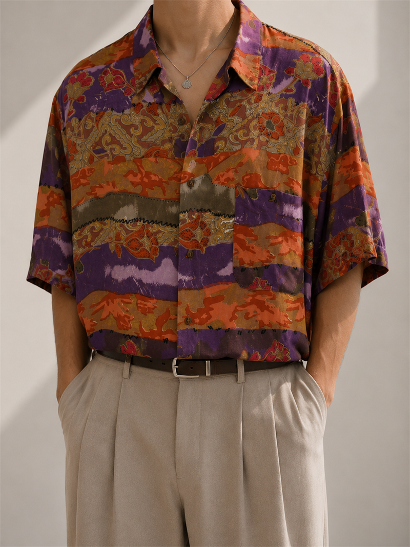 1990s Egzotik Oversize Gömlek
