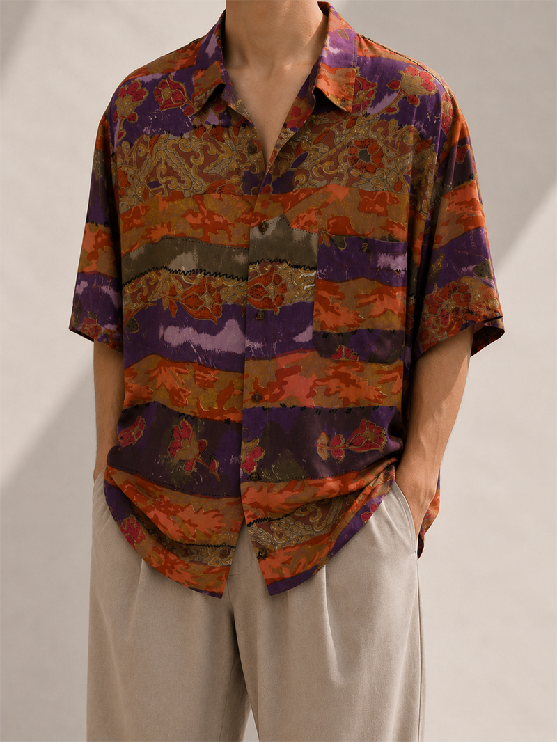 1990s Egzotik Oversize Gömlek