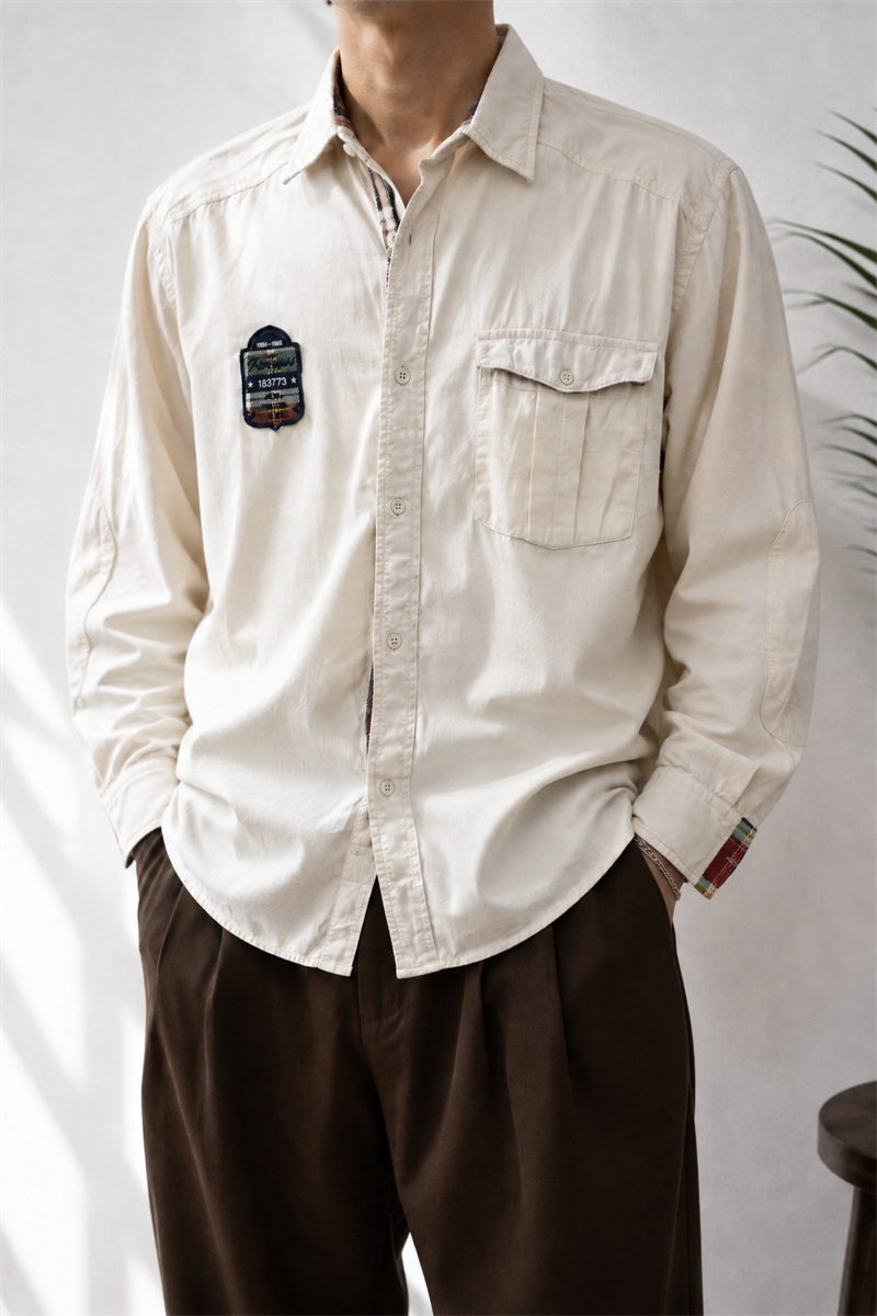 1990s Ekose Yaka Preppy Gömlek