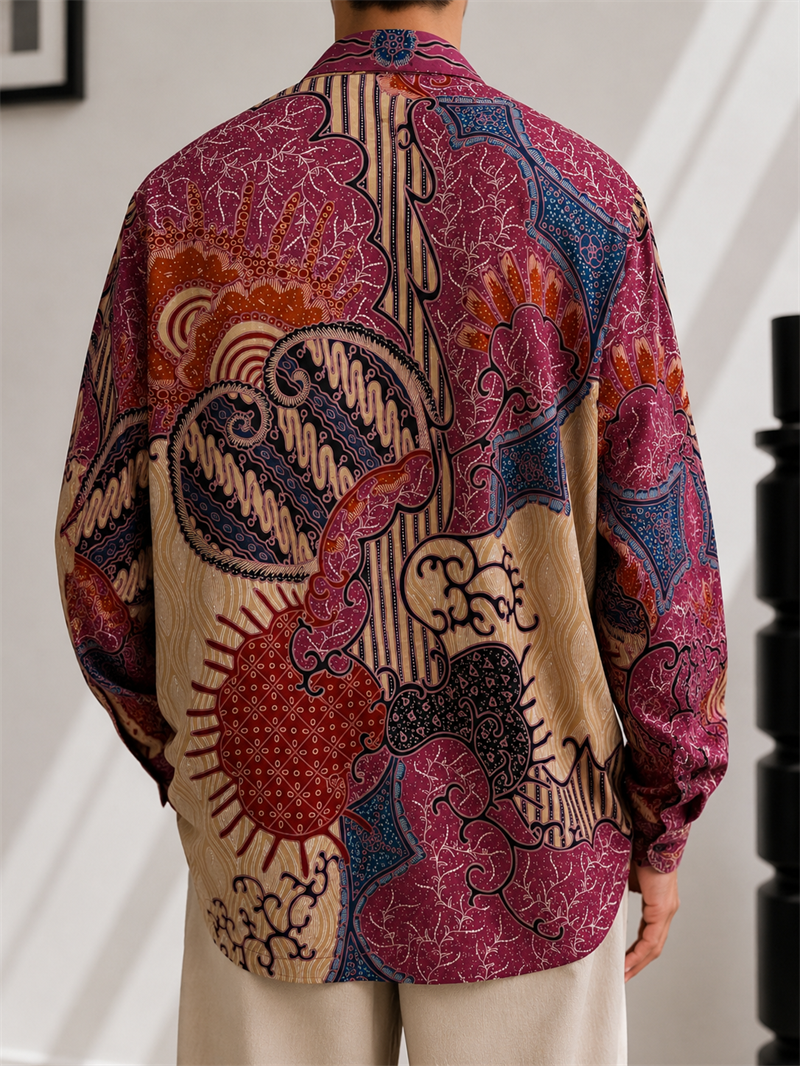 1990s Etnik Oversize Gömlek