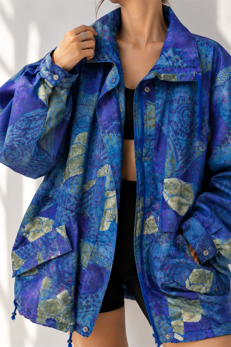 1990s Festival Style Etnik Yağmurluk/Ceket