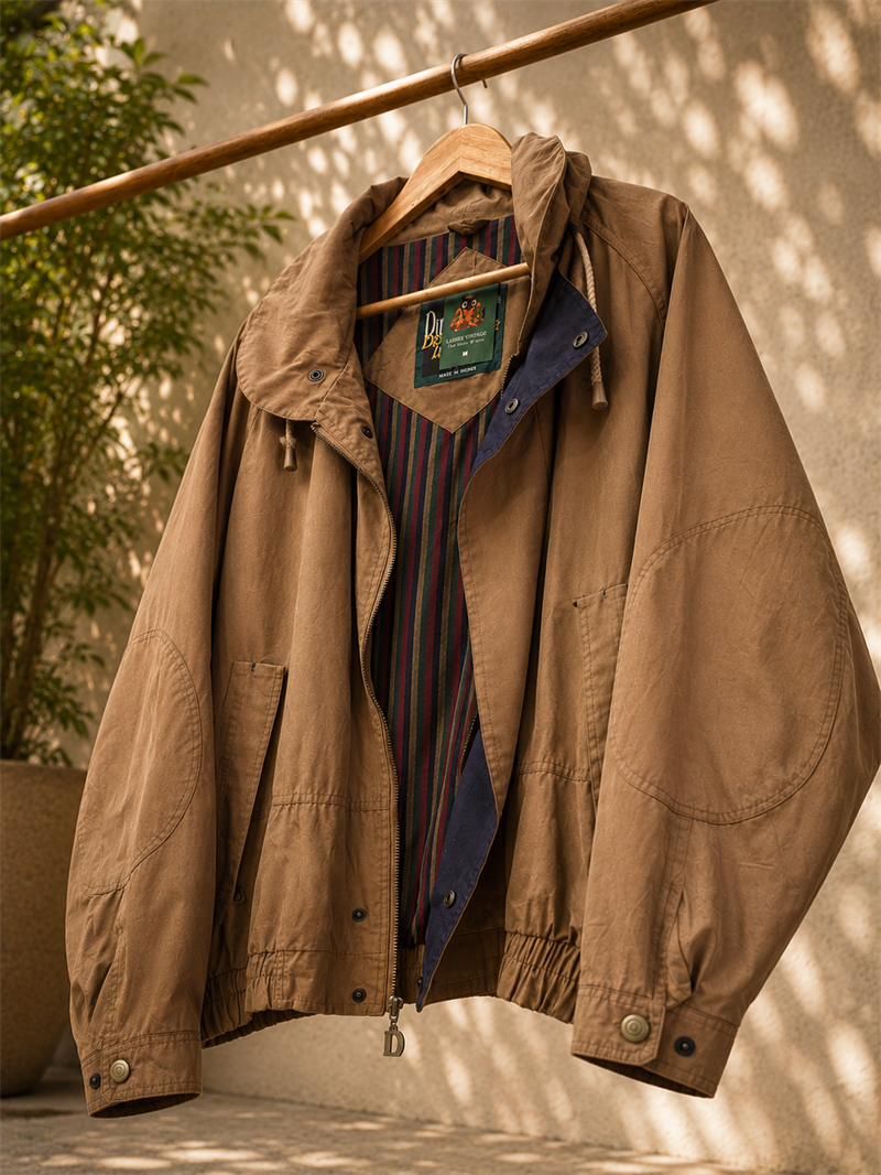 1990s Korea Image Khaki Casual Tişört