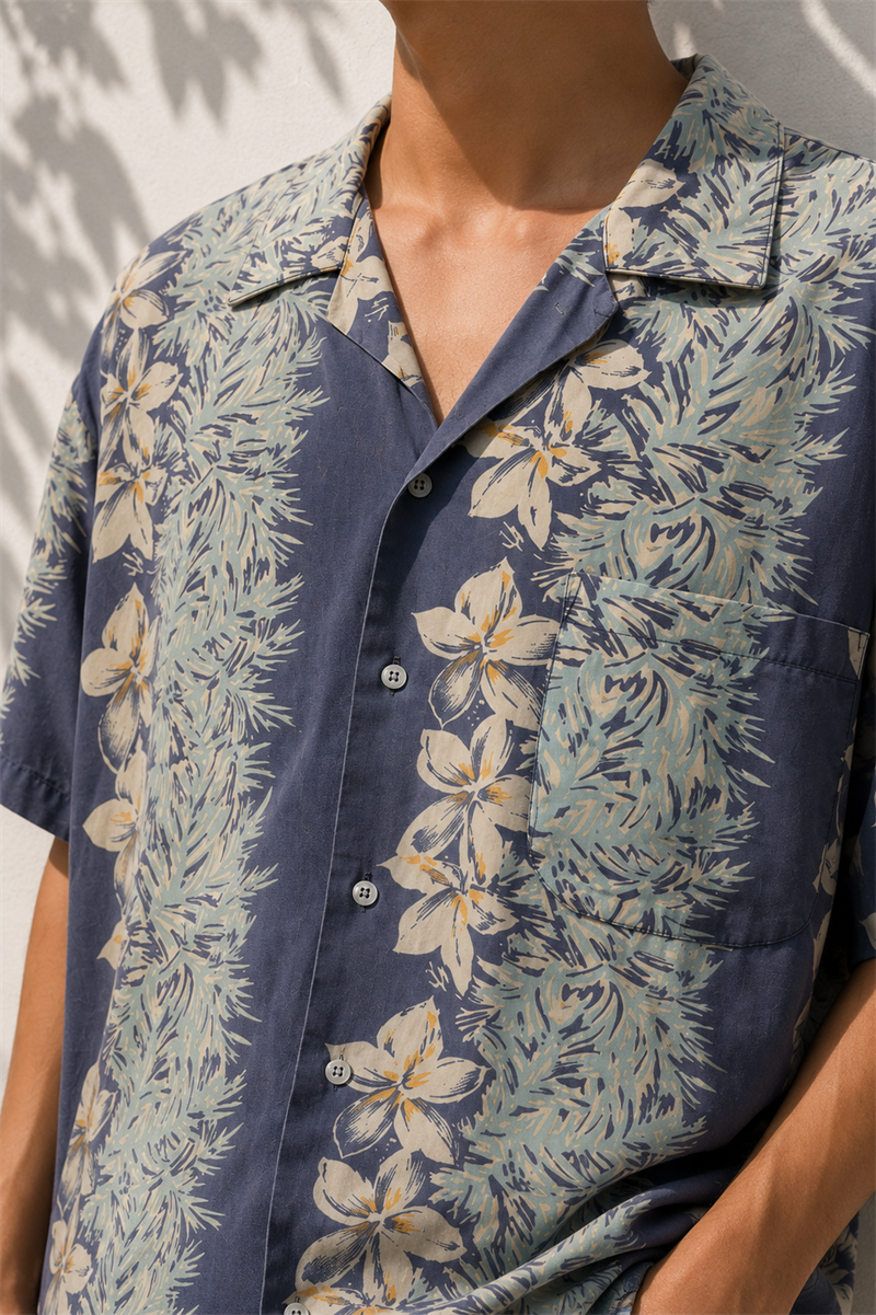 1990s Küba Yaka Hawaii Gömlek