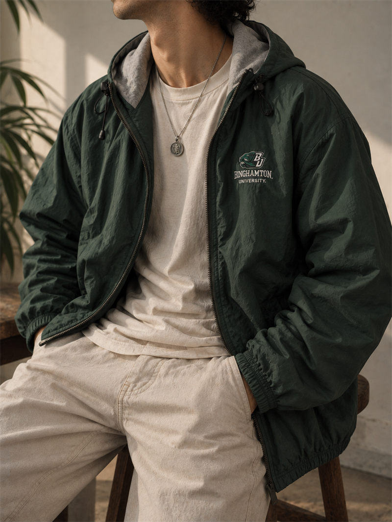 1990s Old School Hooded Ceket