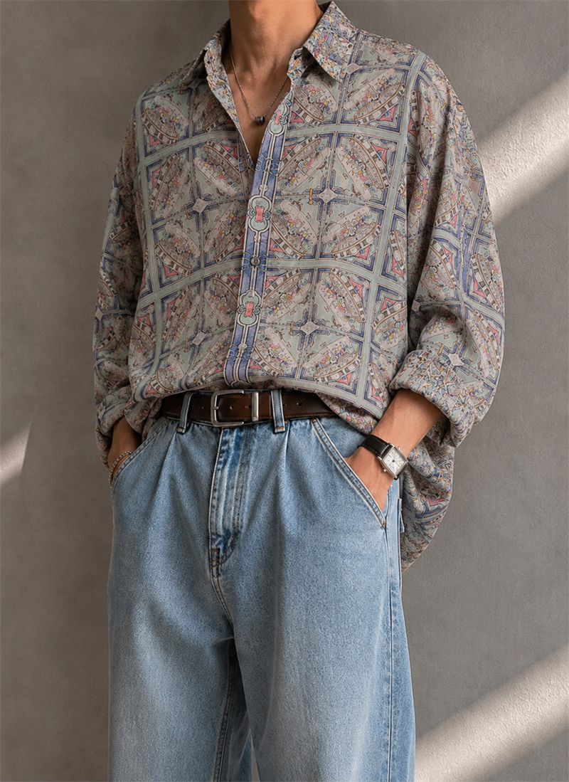 1990s Oversize Carnival Gömlek