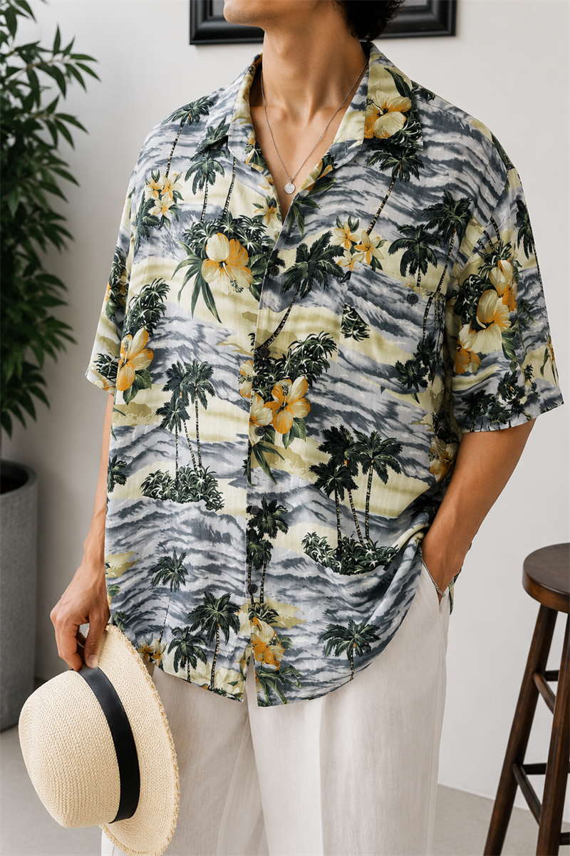 1990s Oversize Hawaii Gömlek